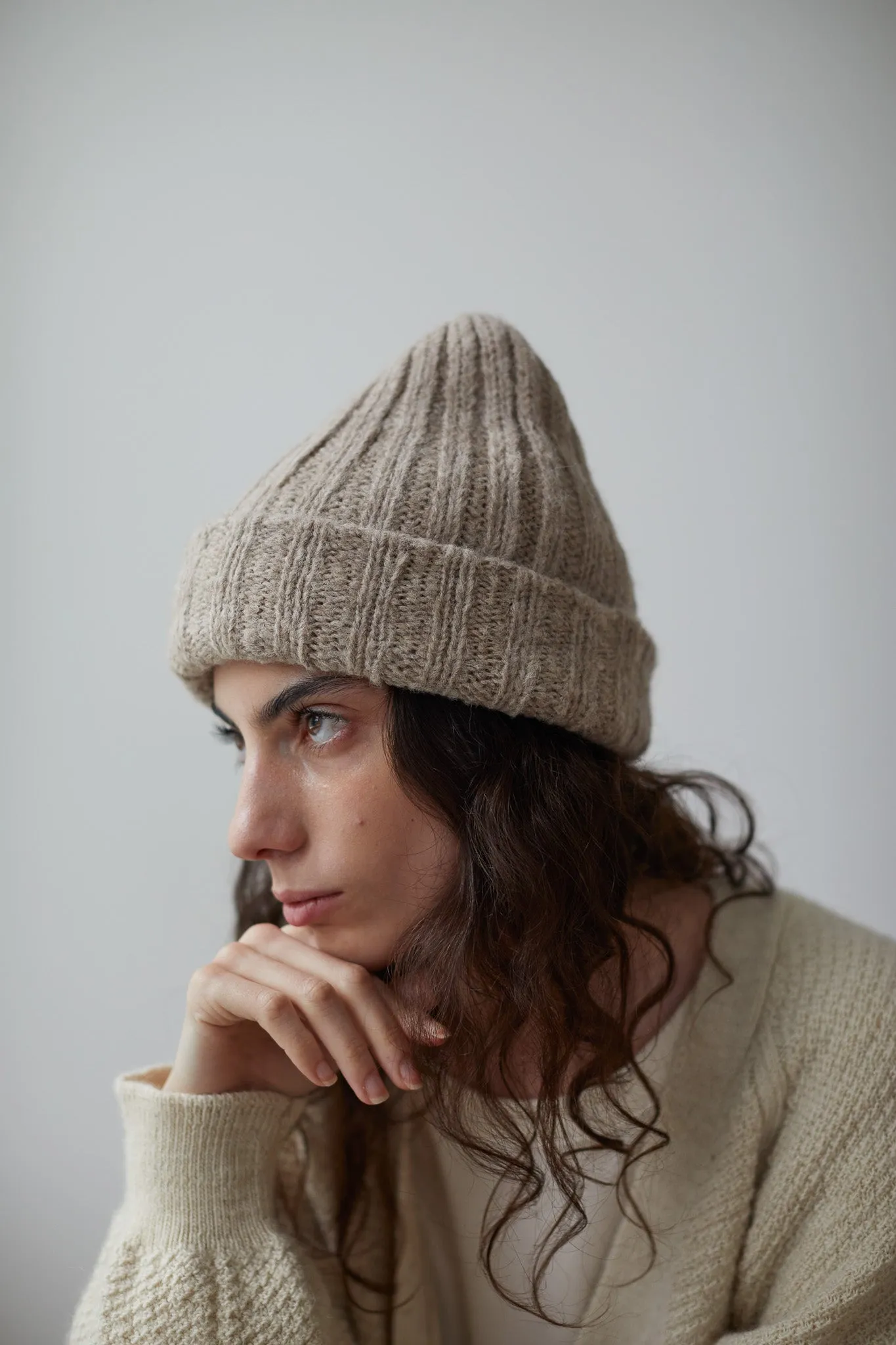 Rib Hat : Oatmeal sold by Wol Hide