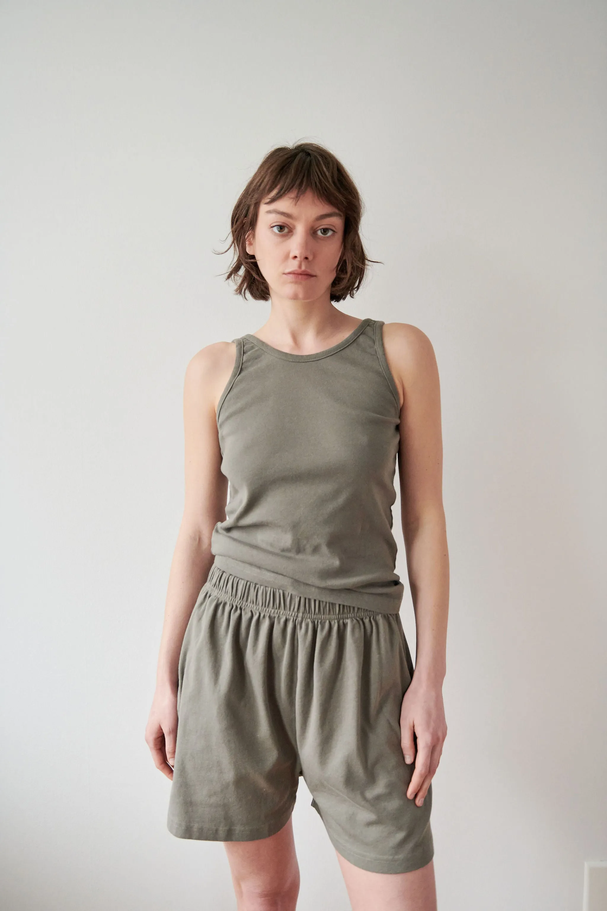 Scoop Back Rib Tank : Fir sold by Wol Hide
