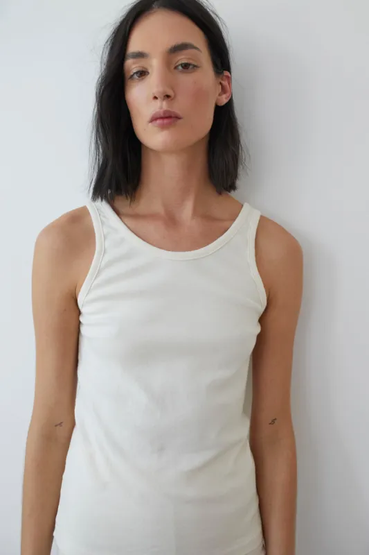 Scoop Back Rib Tank : Natural sold by Wol Hide