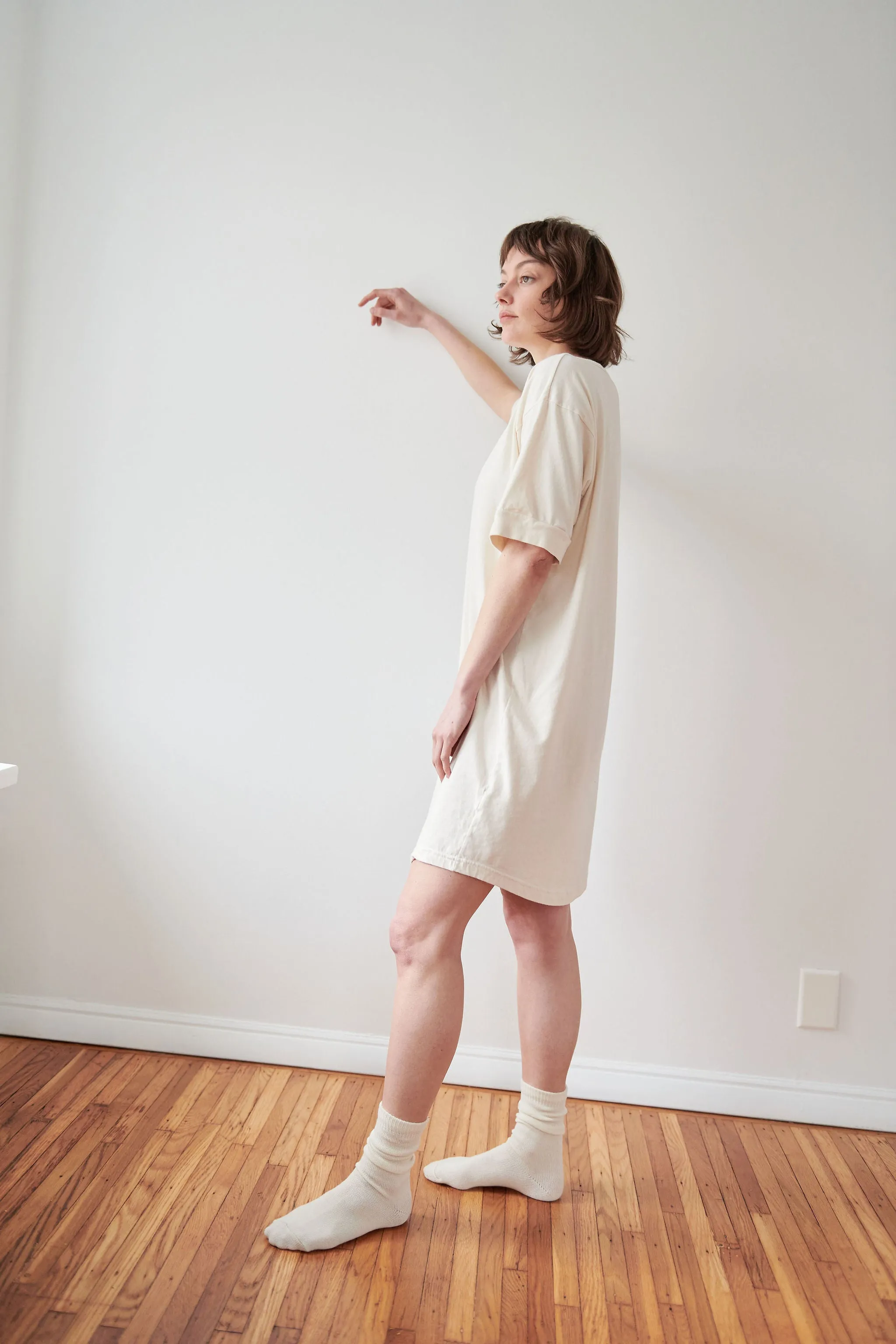 Scoop Tee Dress : Natural (Archive Sale) sold by Wol Hide product image thumbnail 4