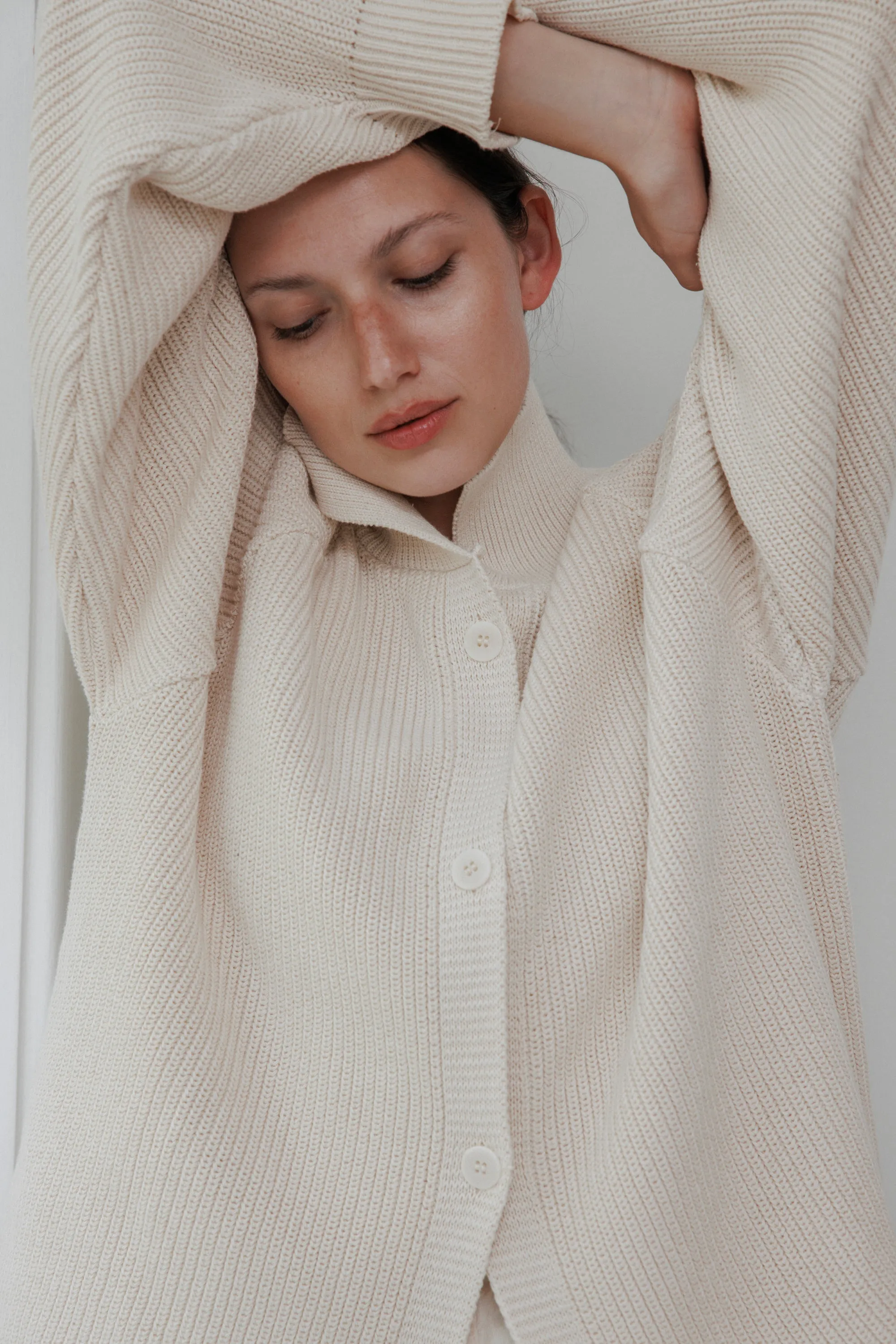 Collar Cardigan : Natural sold by Wol Hide product image thumbnail 5