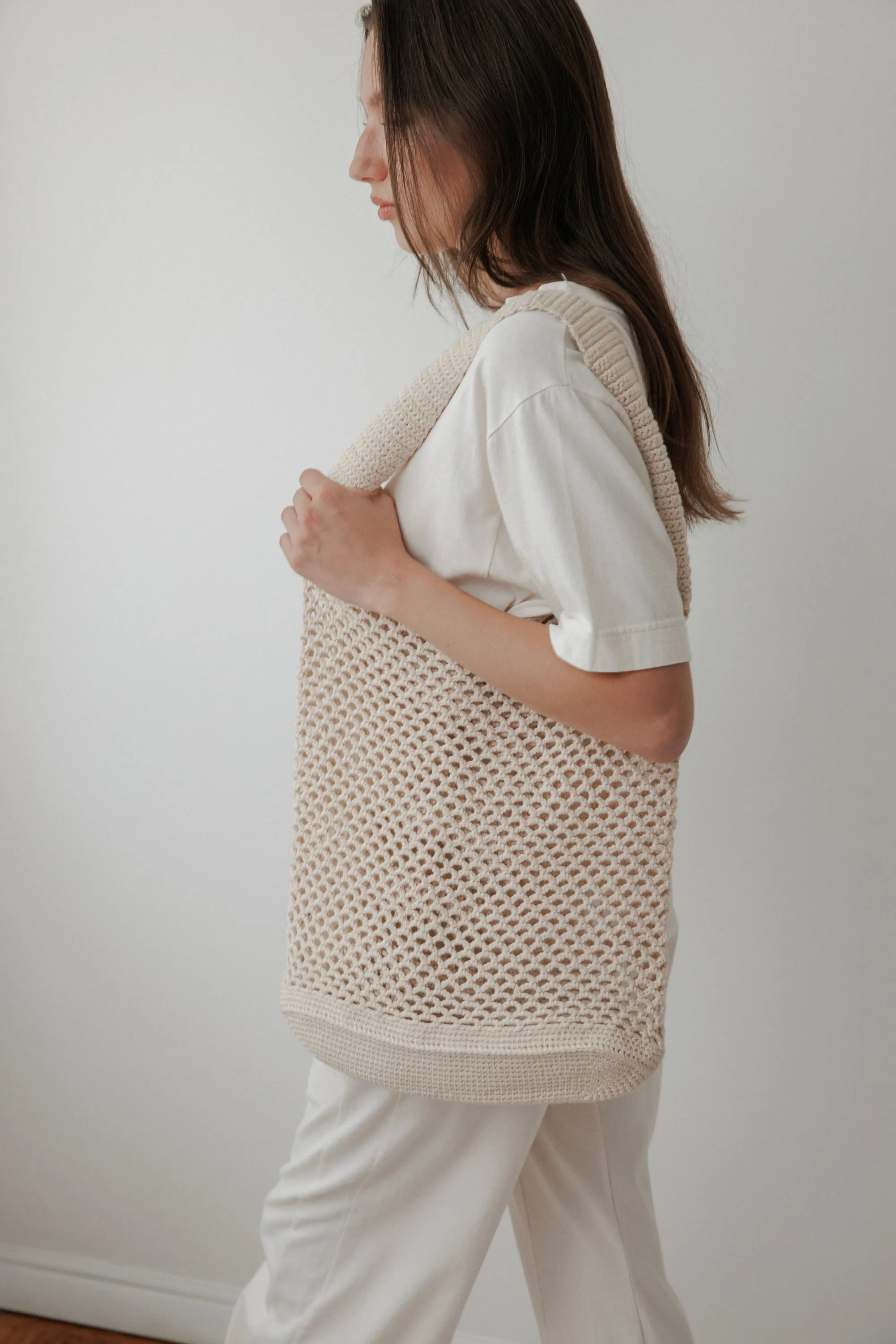 Crochet Tote : Bone sold by Wol Hide product image thumbnail 2