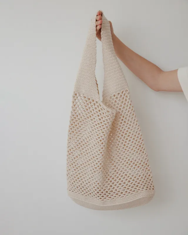 Crochet Tote : Bone sold by Wol Hide