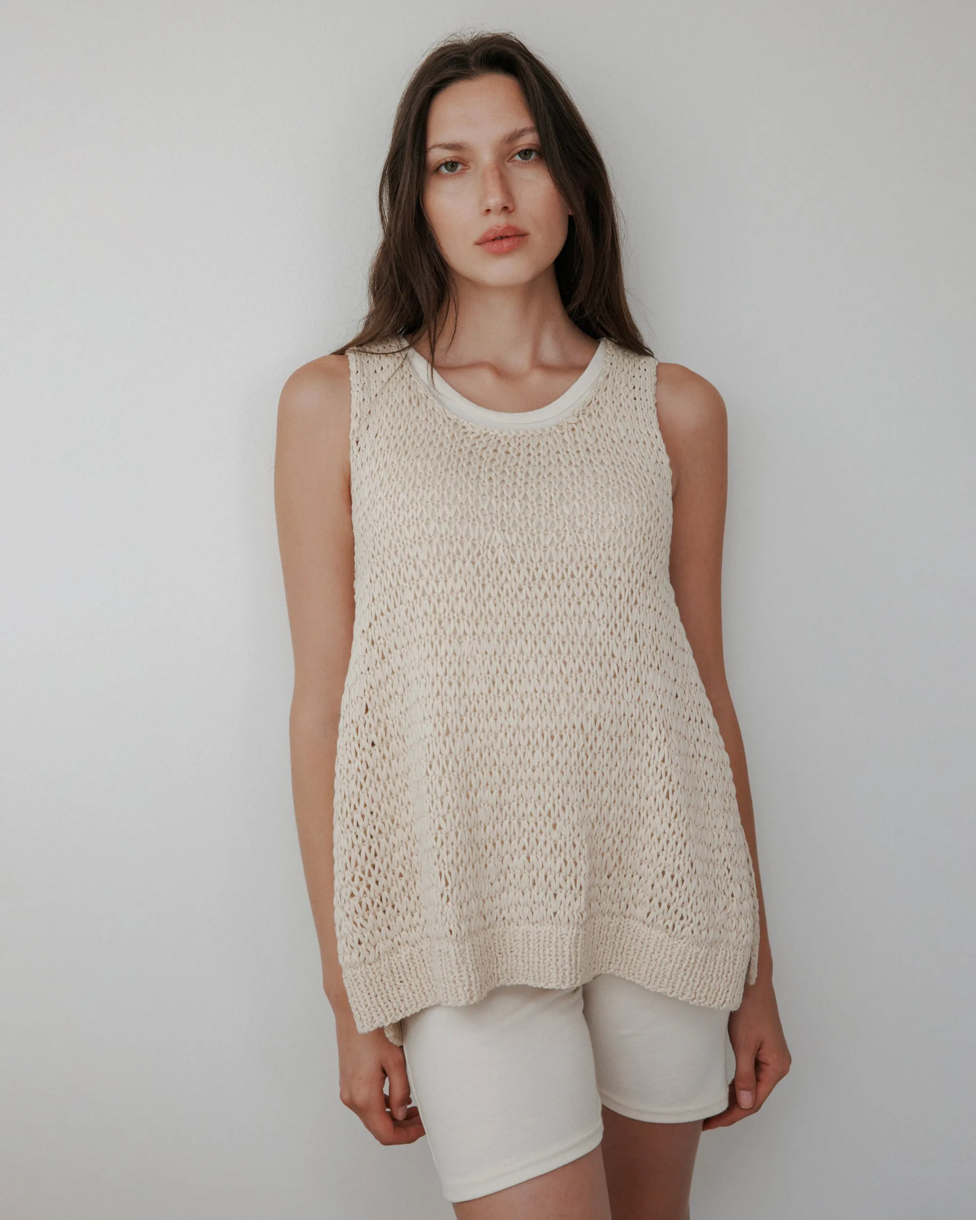 Handknit Tank : Bone sold by Wol Hide product image thumbnail 3