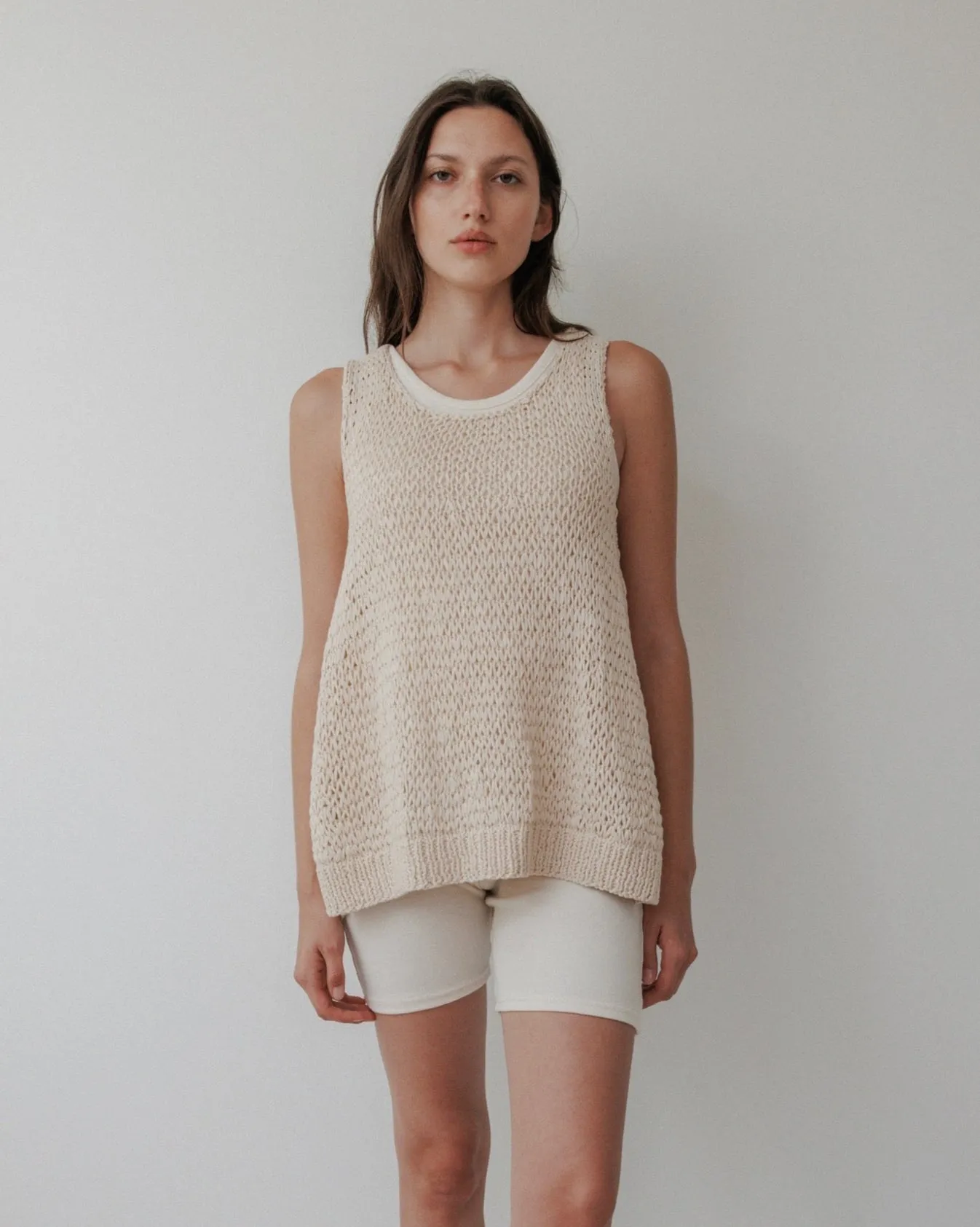 Handknit Tank : Bone sold by Wol Hide