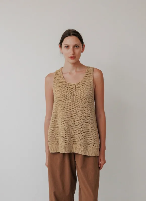 Handknit Tank : Sand sold by Wol Hide