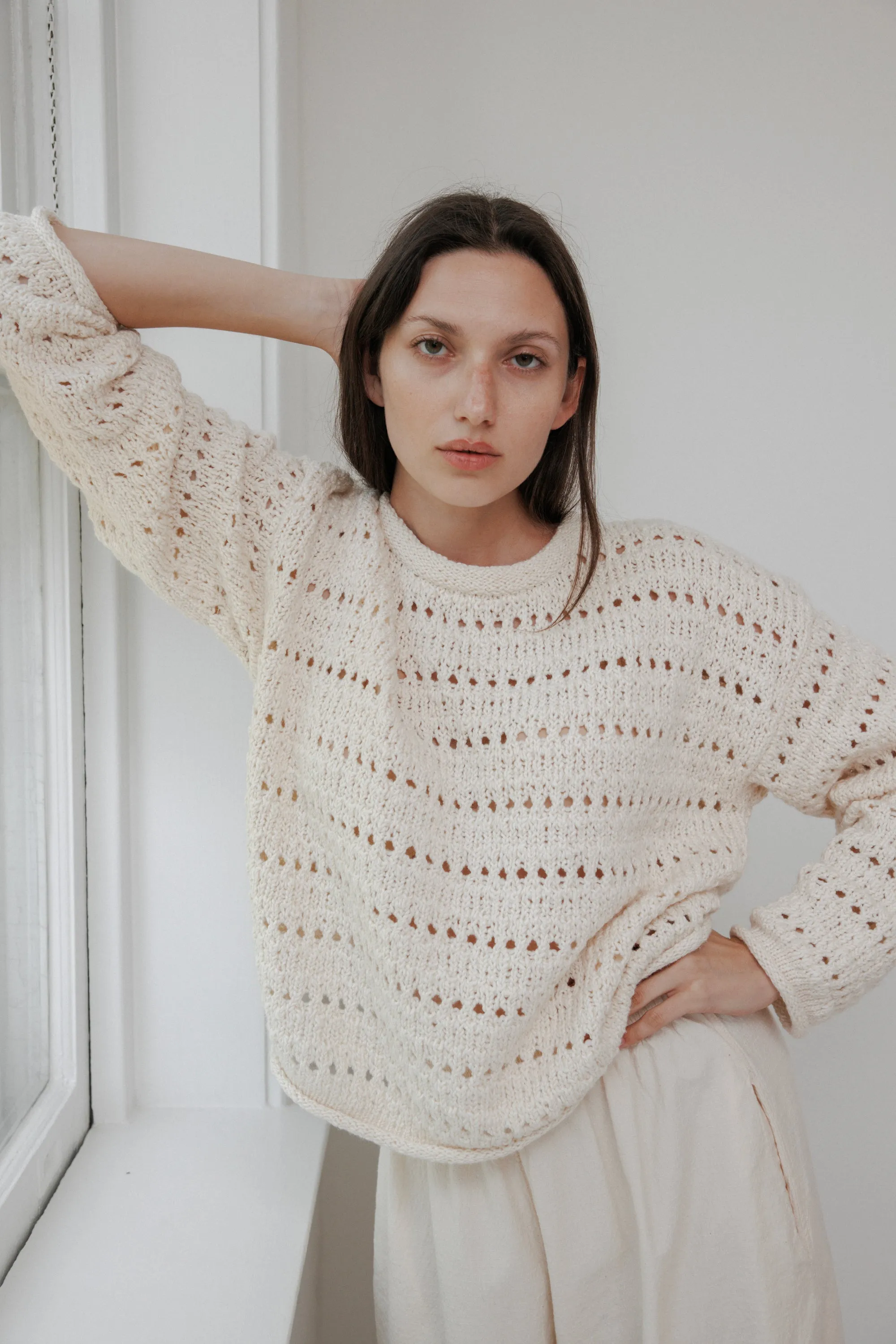 Open Pullover : Natural sold by Wol Hide