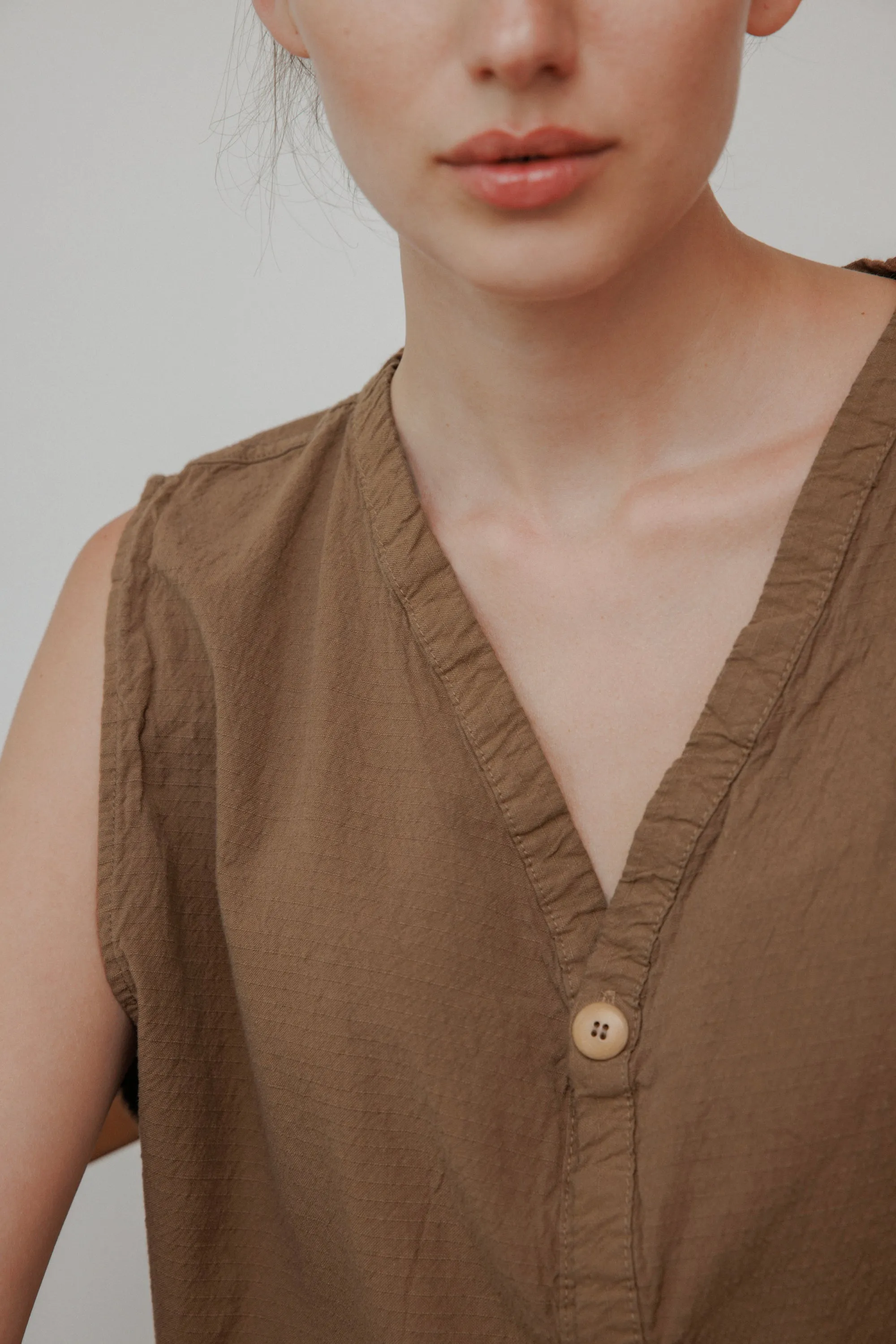 Buttondown Tunic : Sepia sold by Wol Hide product image thumbnail 4