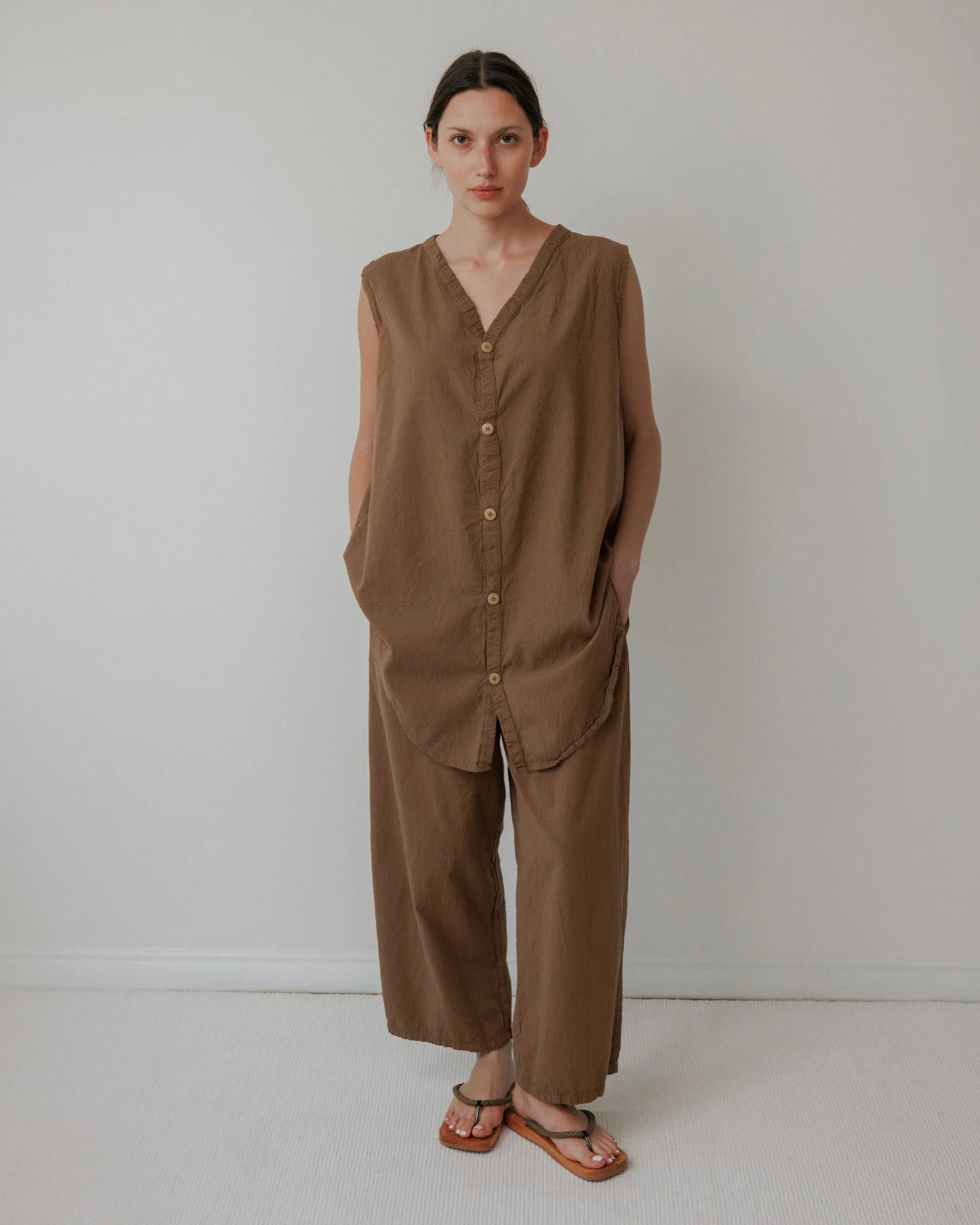 Buttondown Tunic : Sepia sold by Wol Hide product image thumbnail 2