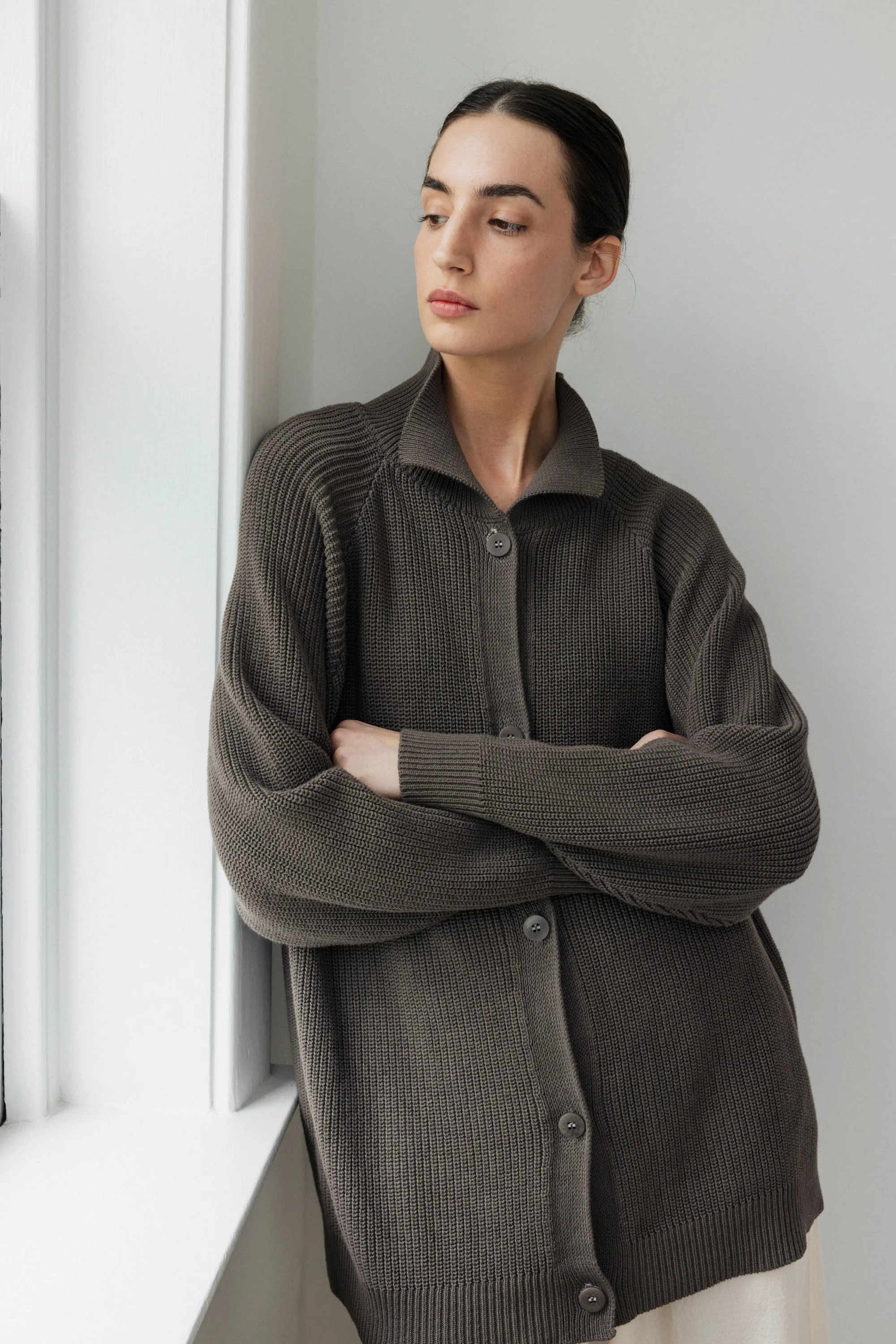 Collar Cardigan : Loam sold by Wol Hide product image thumbnail 4