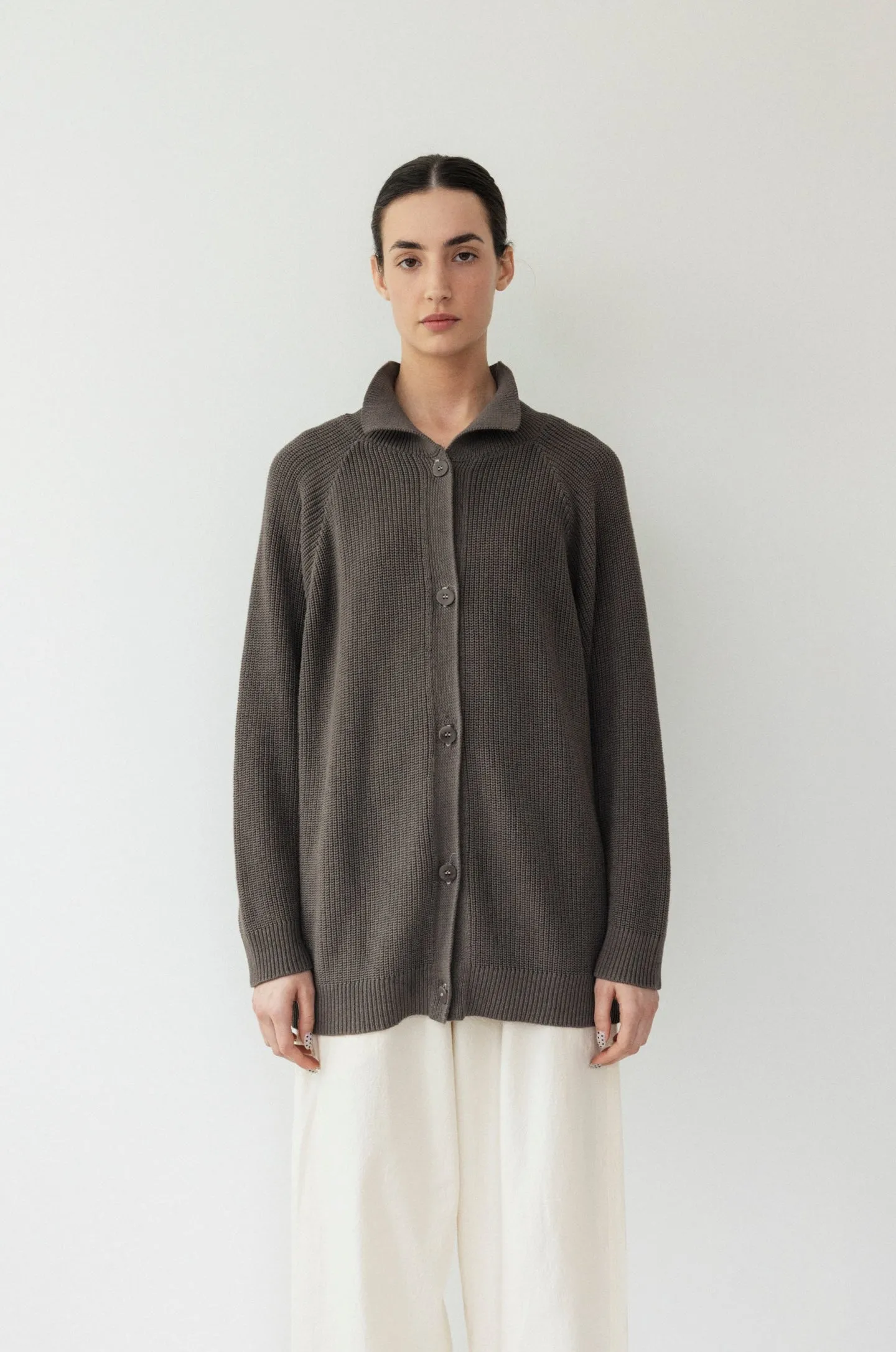 Collar Cardigan : Loam sold by Wol Hide