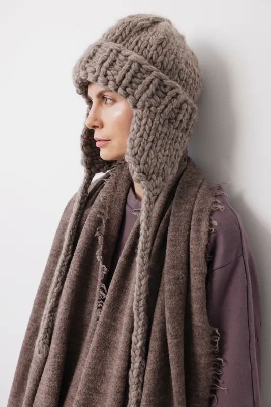 Handknit Hat : Slate sold by Wol Hide