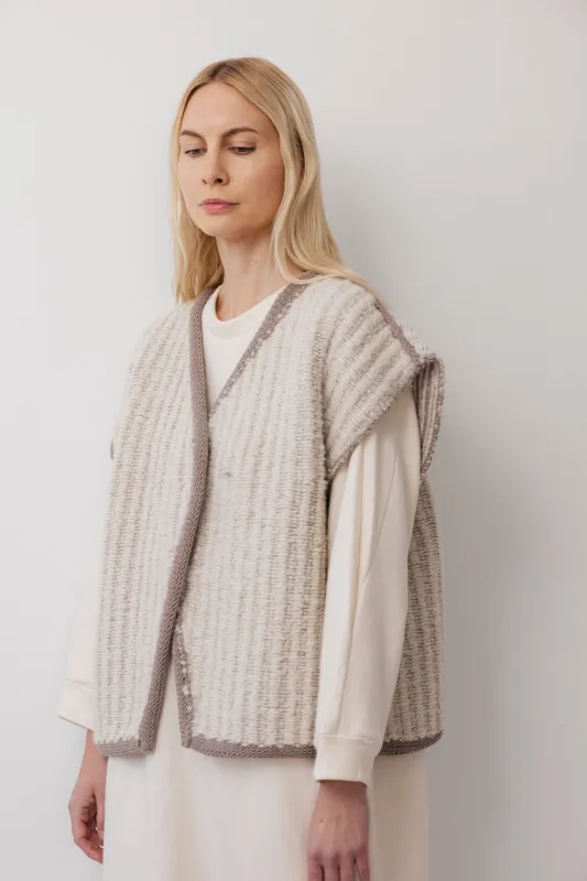 Knit / Weave Vest : Chalk sold by Wol Hide