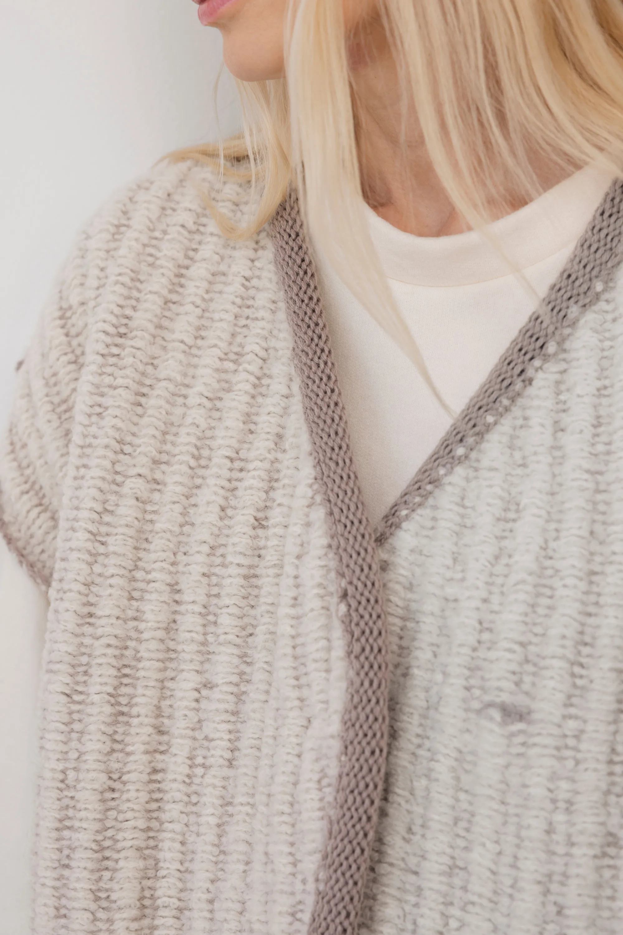 Knit / Weave Vest : Chalk sold by Wol Hide product image thumbnail 3