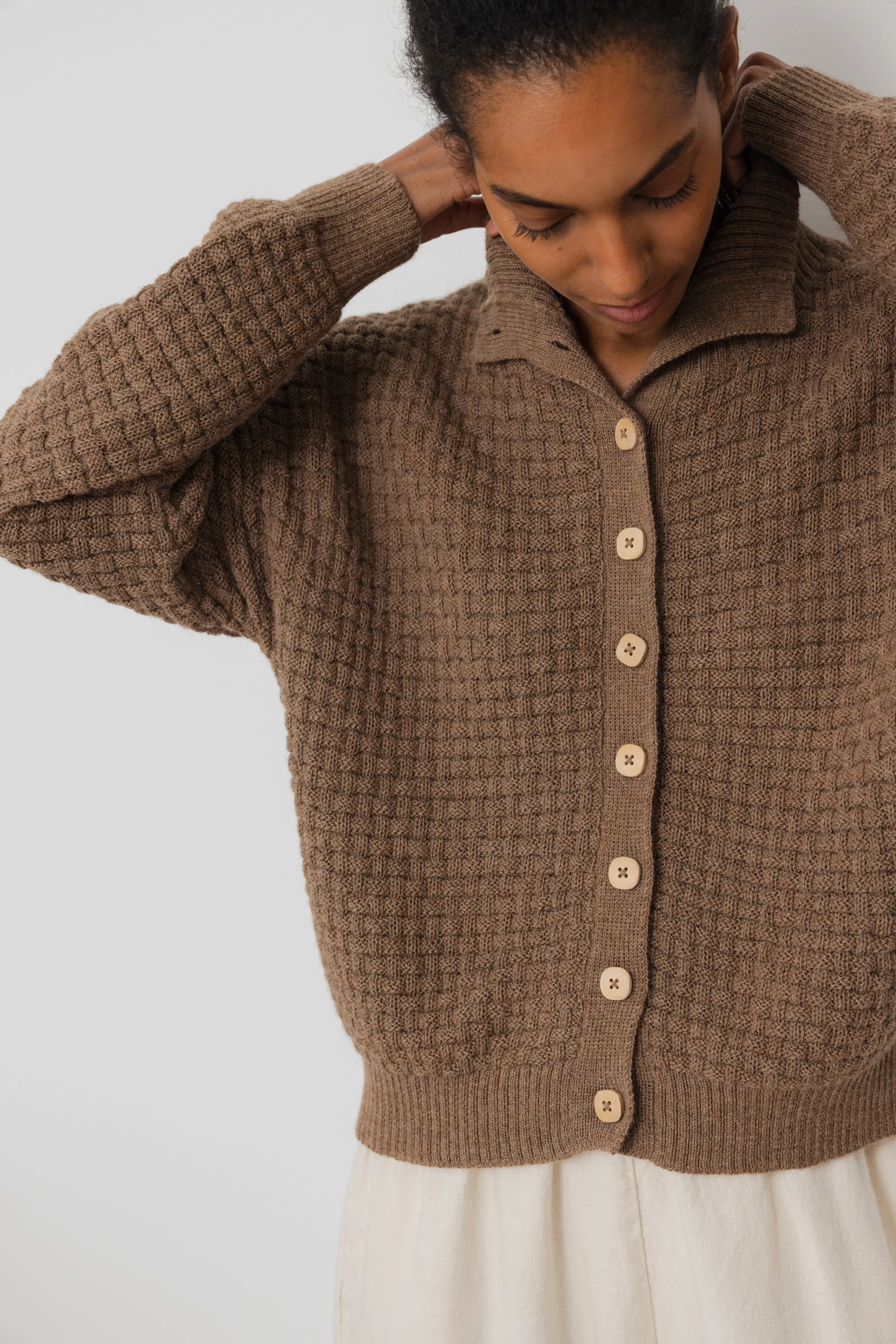 Lattice Cardigan : Camel sold by Wol Hide product image thumbnail 4