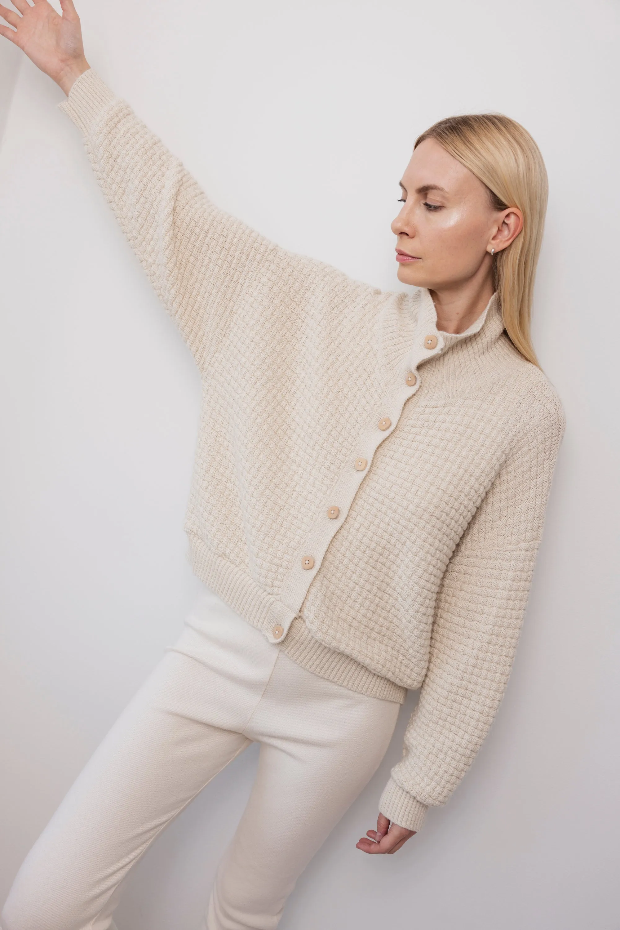 Lattice Cardigan : Natural sold by Wol Hide product image thumbnail 2