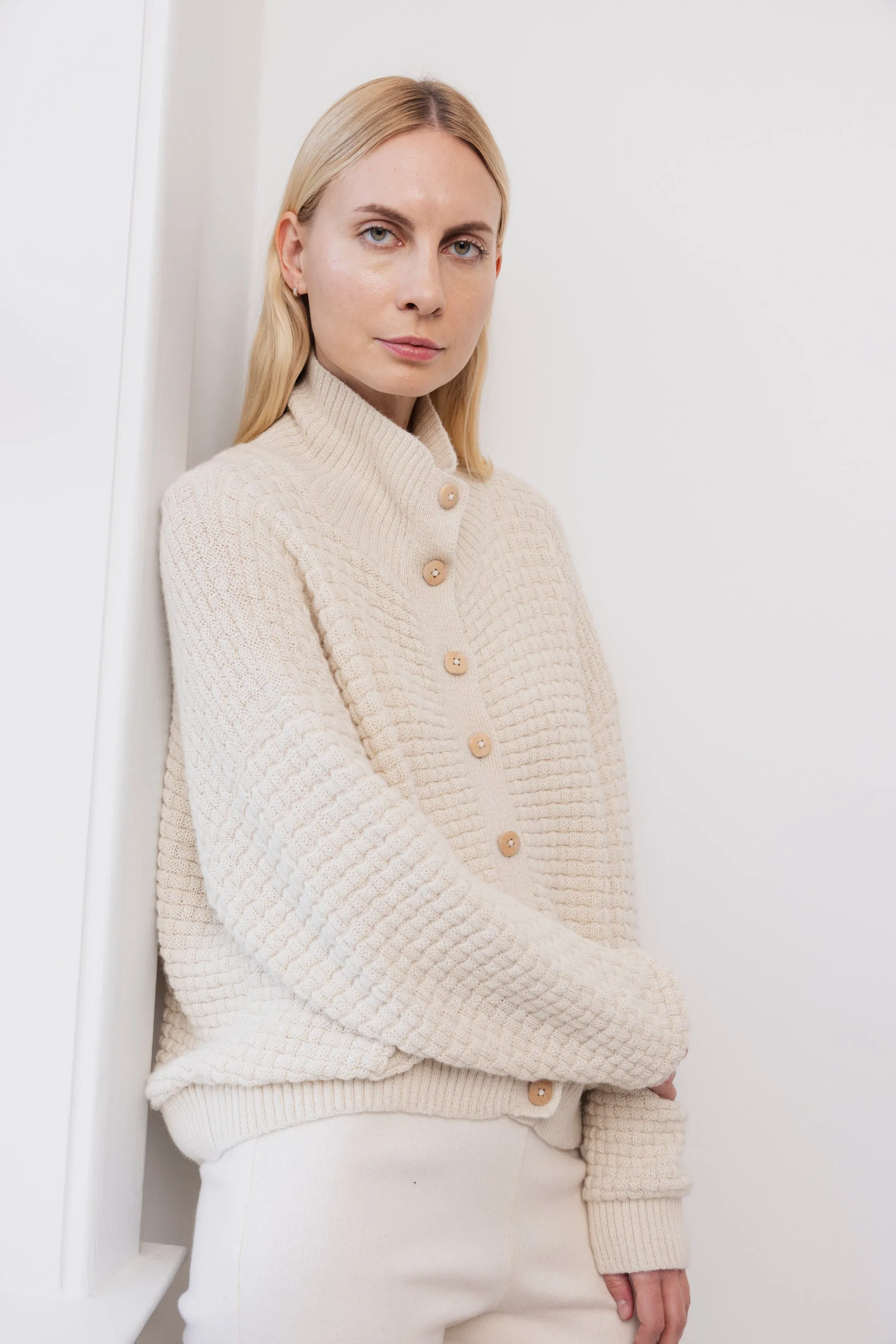 Lattice Cardigan : Natural sold by Wol Hide product image thumbnail 3