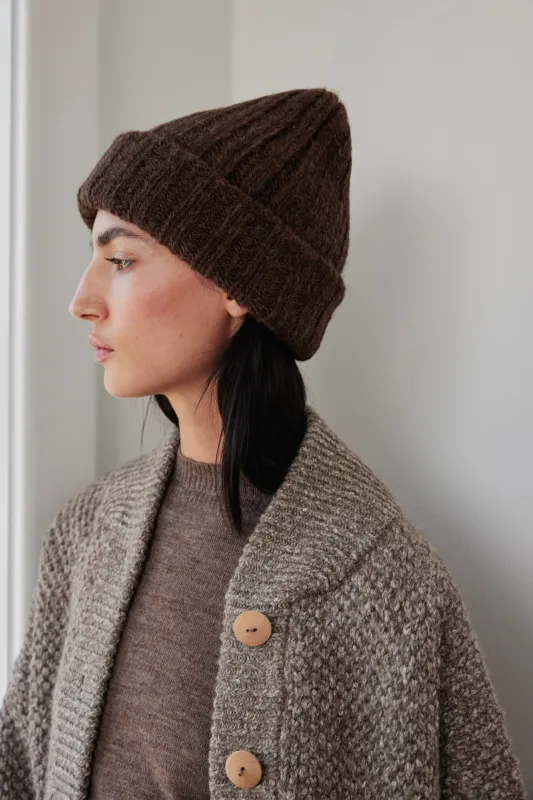 Rib Hat : Cocoa sold by Wol Hide