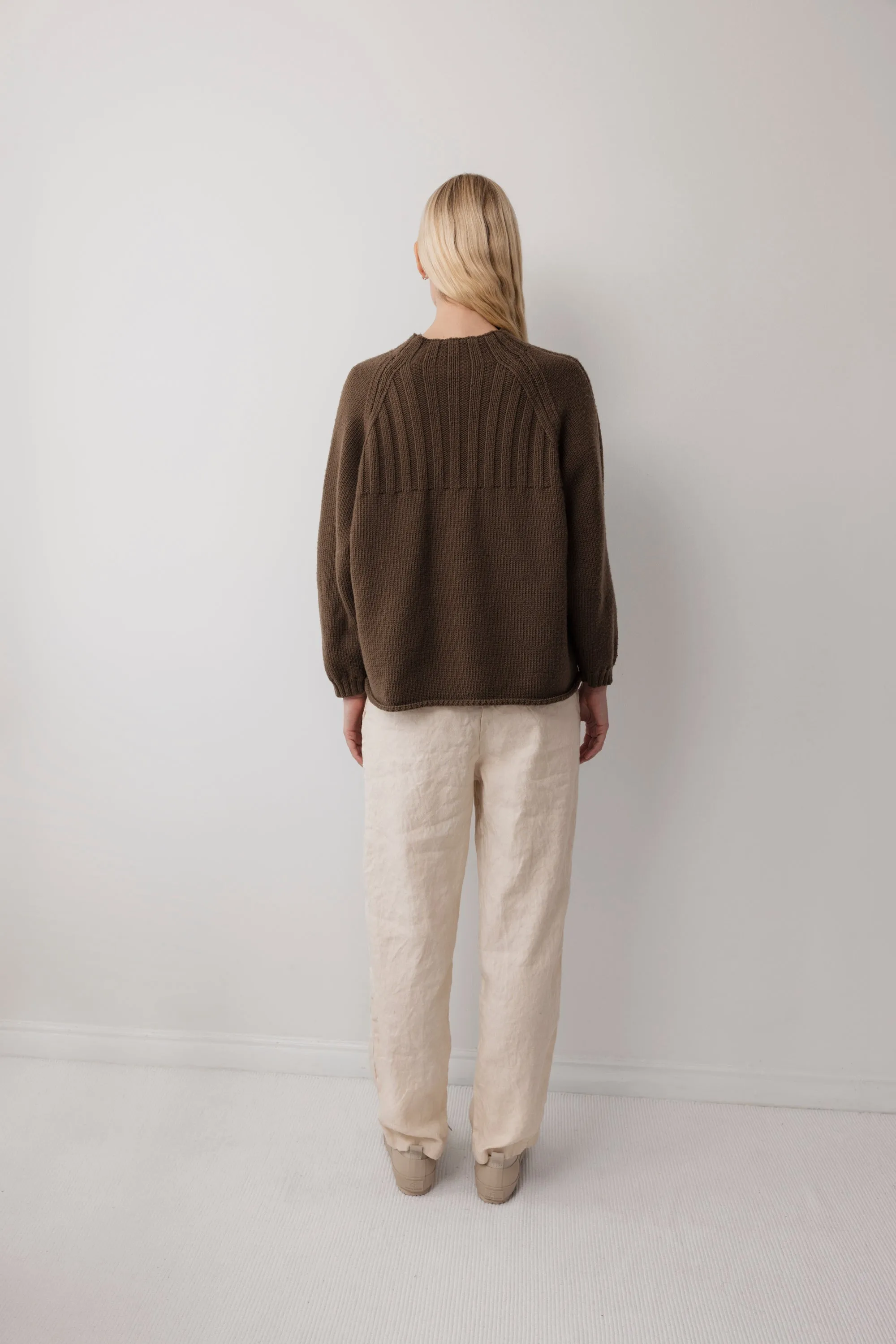 Rib Neck Pullover : Bark sold by Wol Hide product image thumbnail 3