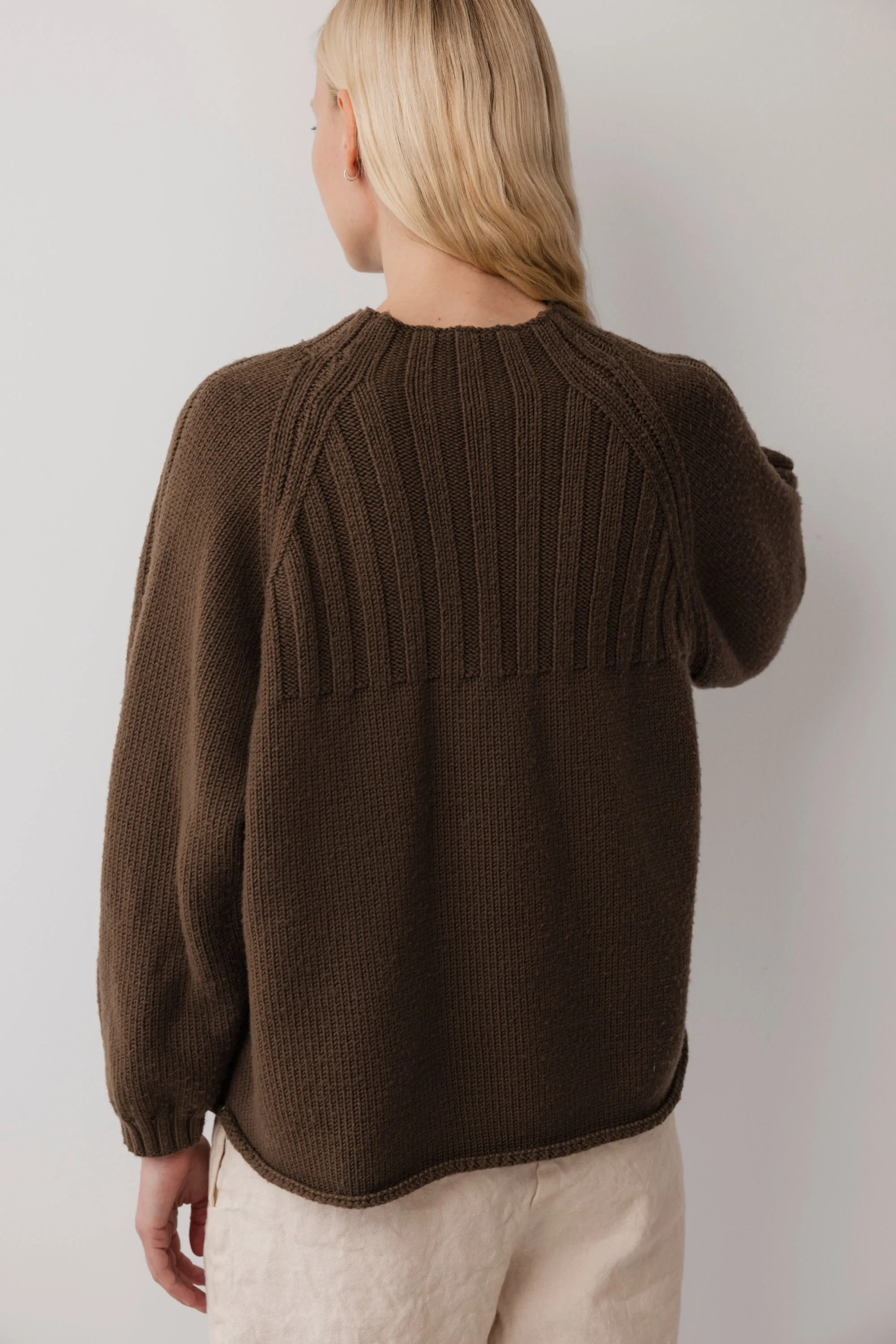 Rib Neck Pullover : Bark sold by Wol Hide product image thumbnail 5