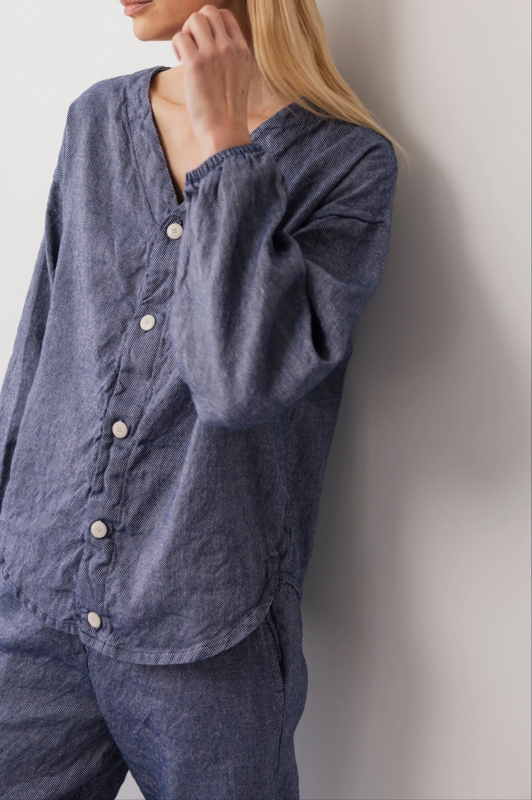 Hemp Button Shirt : Chambray sold by Wol Hide product image thumbnail 4
