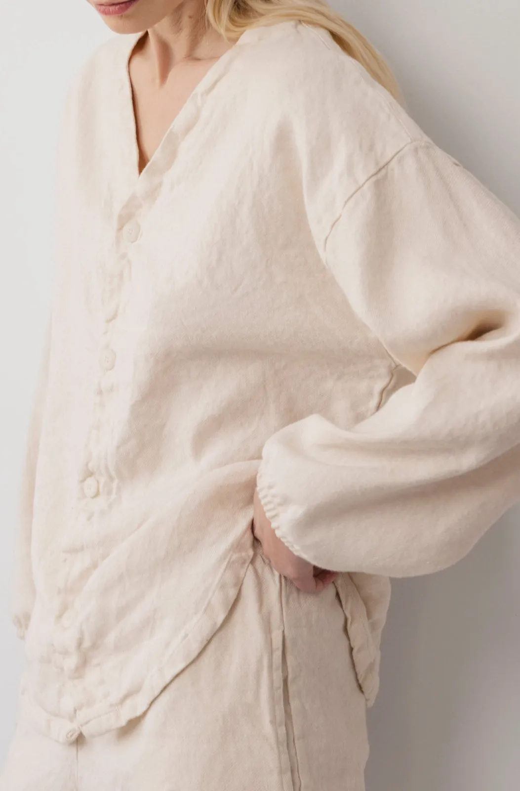 Hemp Button Shirt : Natural sold by Wol Hide product image thumbnail 5