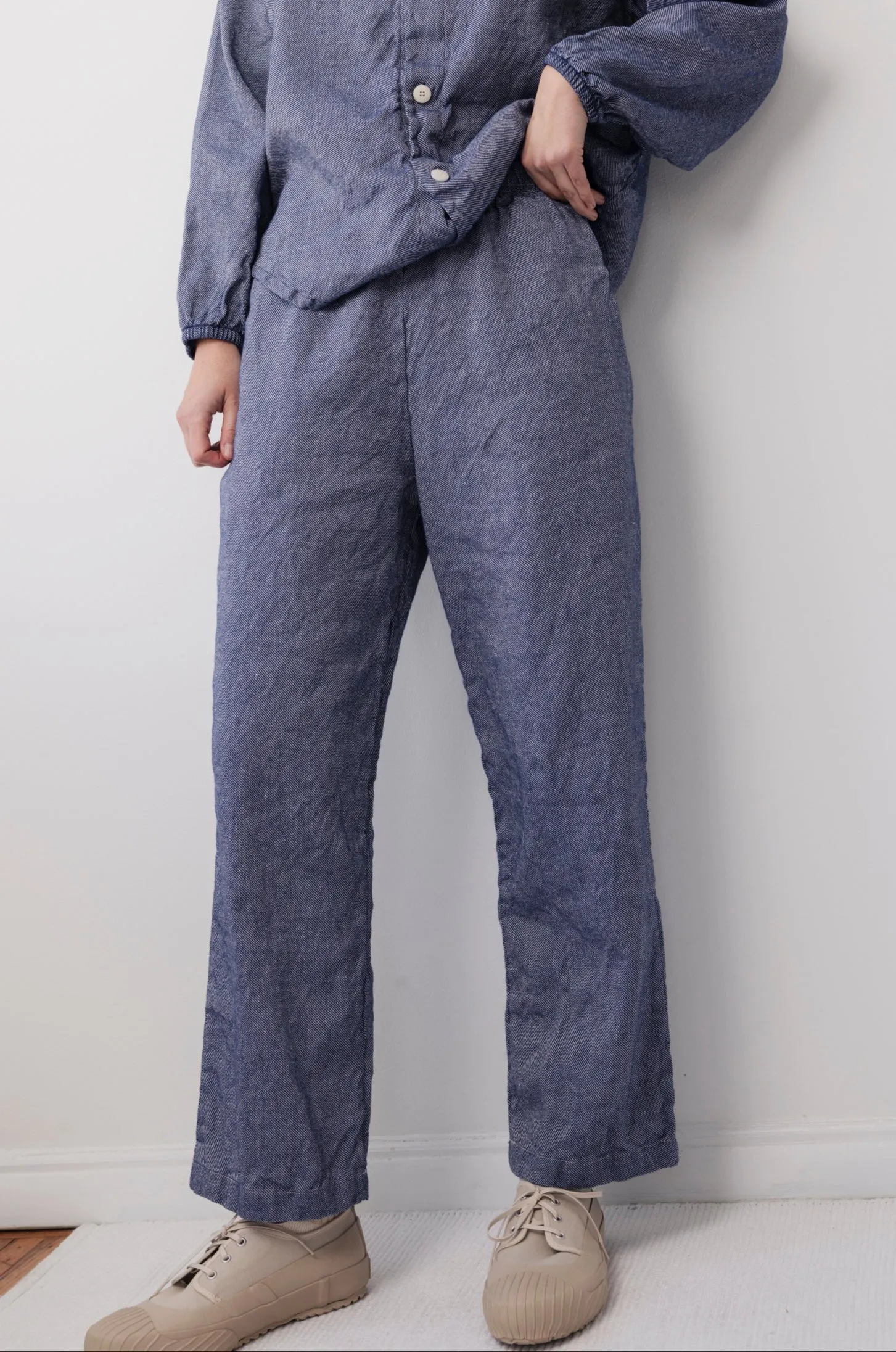 Hemp Pant : Chambray sold by Wol Hide