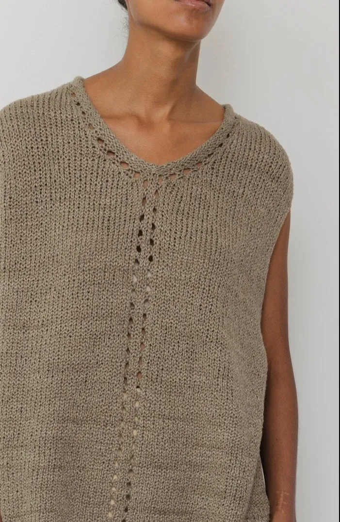 Pointelle Vest : Moss sold by Wol Hide product image thumbnail 4