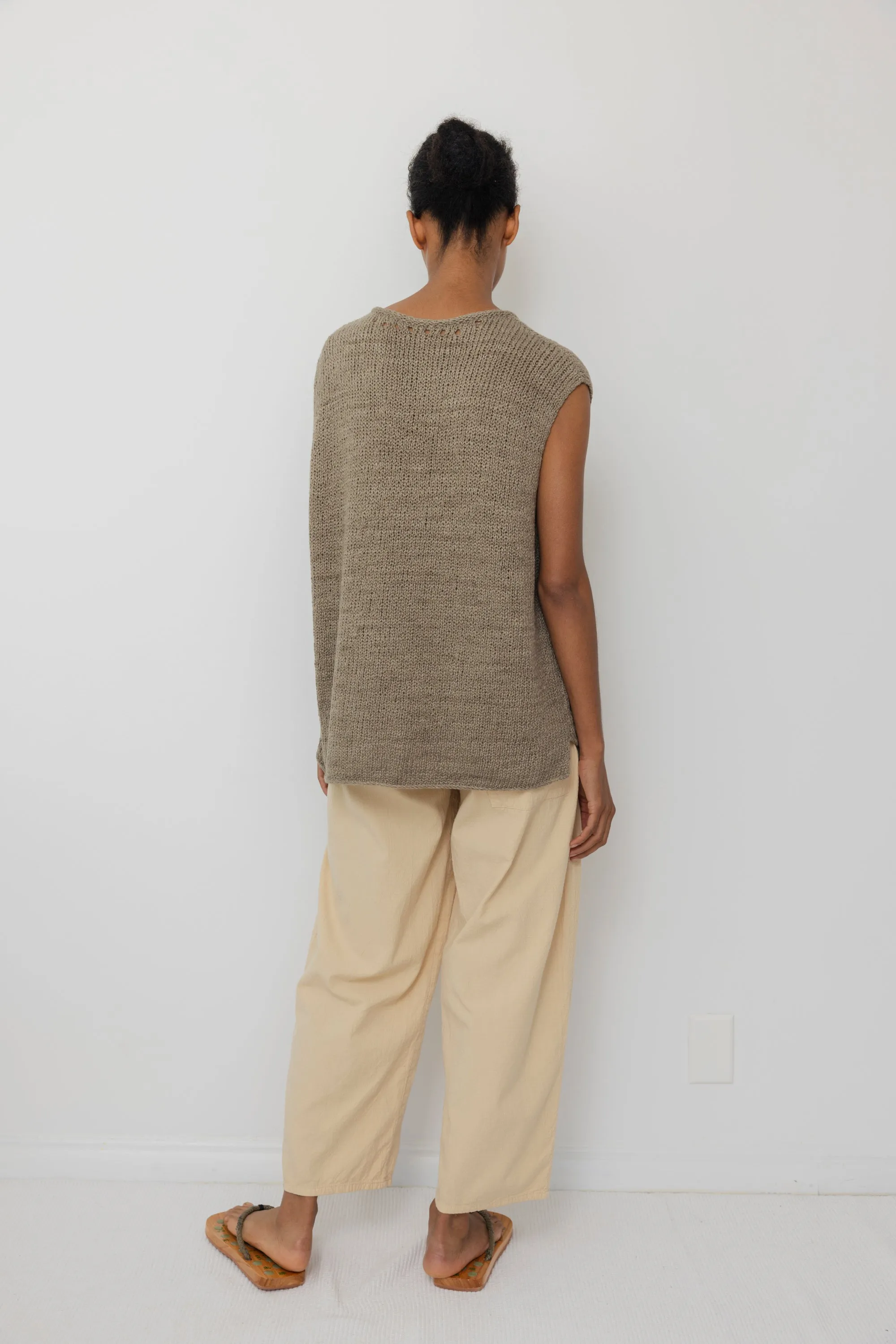 Pointelle Vest : Moss sold by Wol Hide product image thumbnail 3