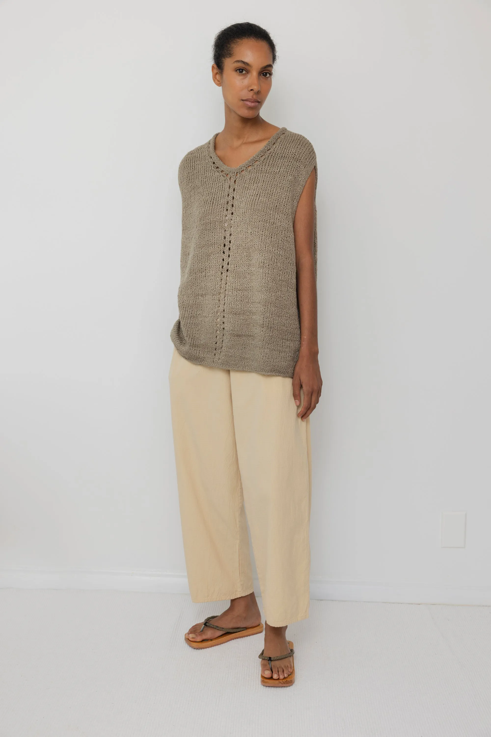 Pointelle Vest : Moss sold by Wol Hide product image thumbnail 2