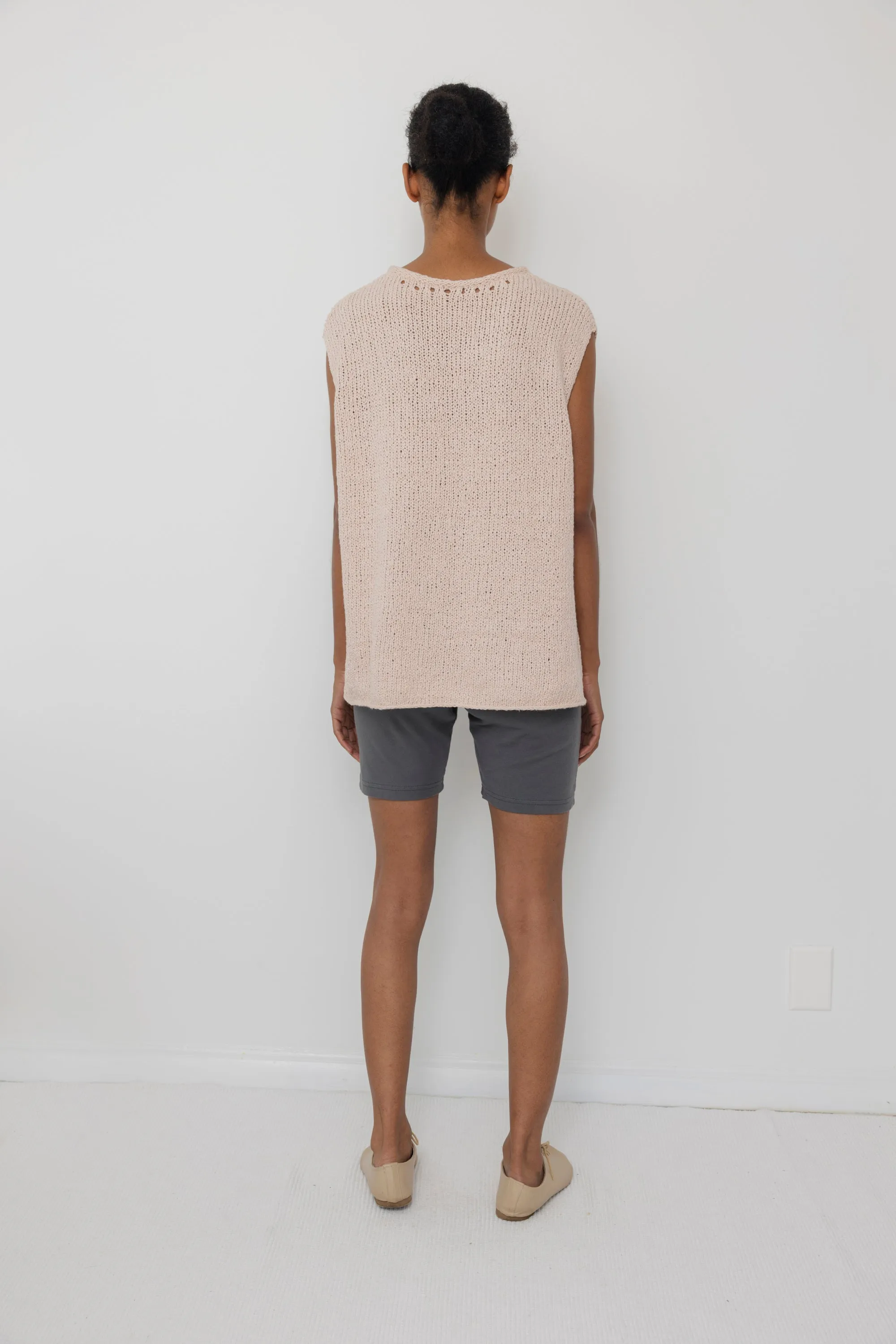 Pointelle Vest : Peony sold by Wol Hide product image thumbnail 3