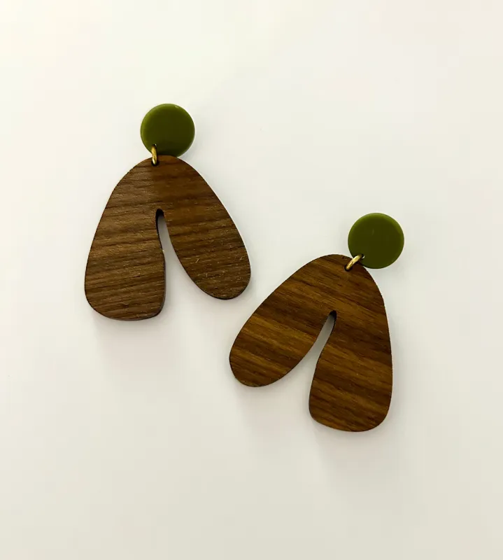 The Løtta Earrings - WOOD sold by Darlings of Denmark