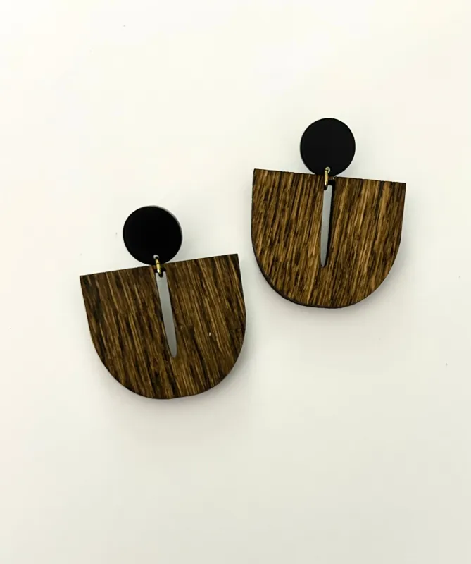 The Billie Earrings - WOOD sold by Darlings of Denmark