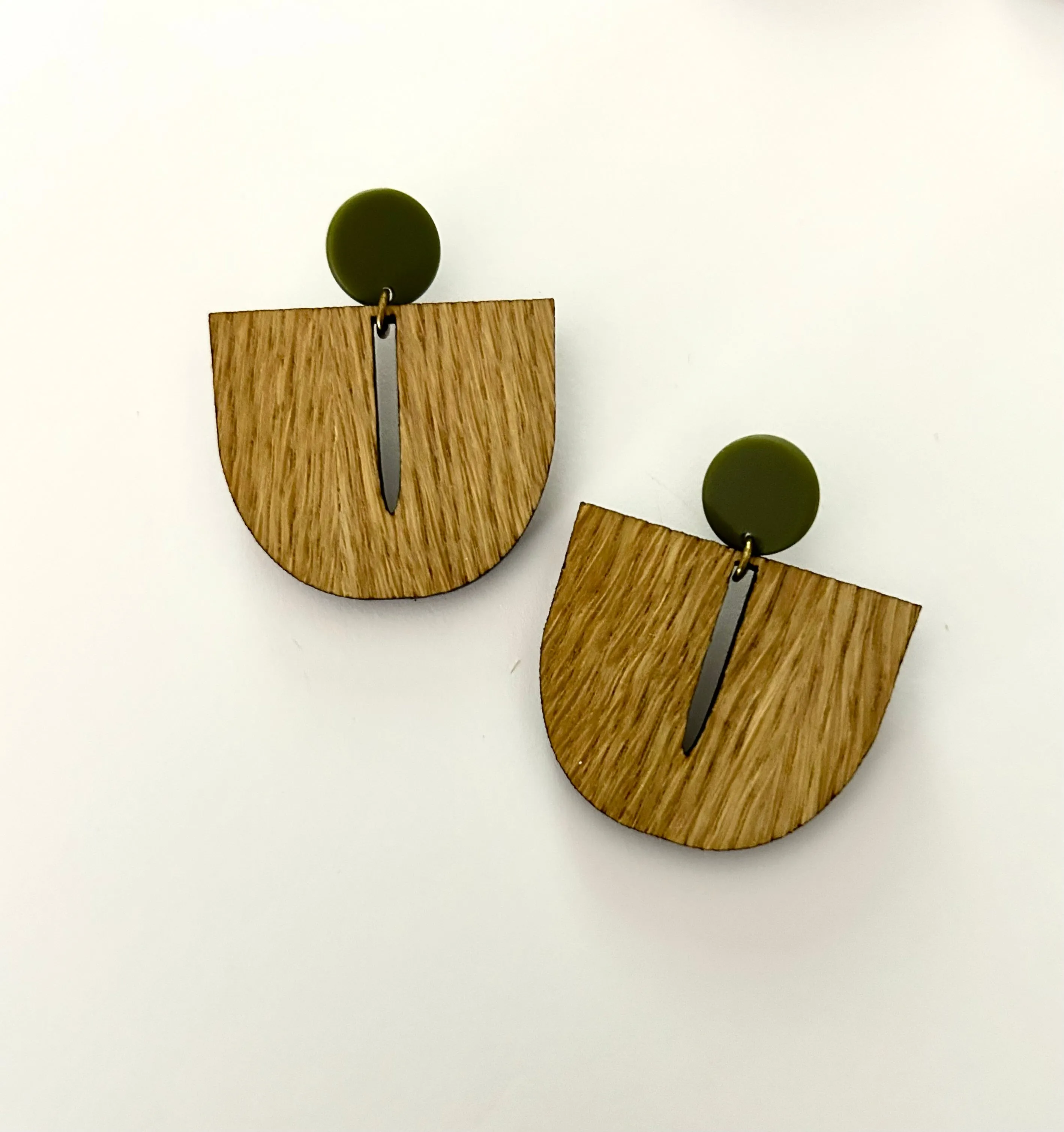 The Billie Earrings - WOOD sold by Darlings of Denmark product image thumbnail 2