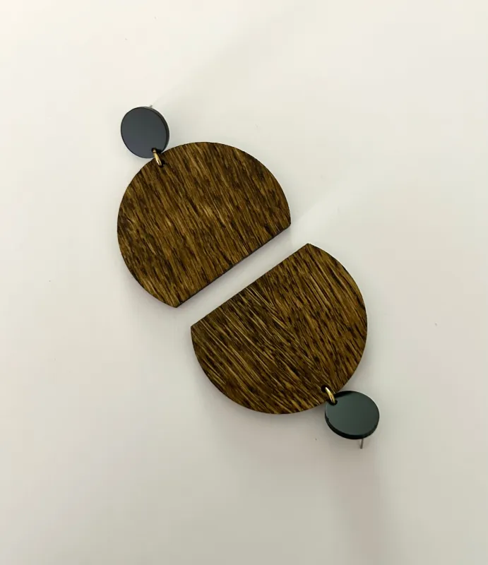 The Käla Earrings (Large)- WOOD sold by Darlings of Denmark