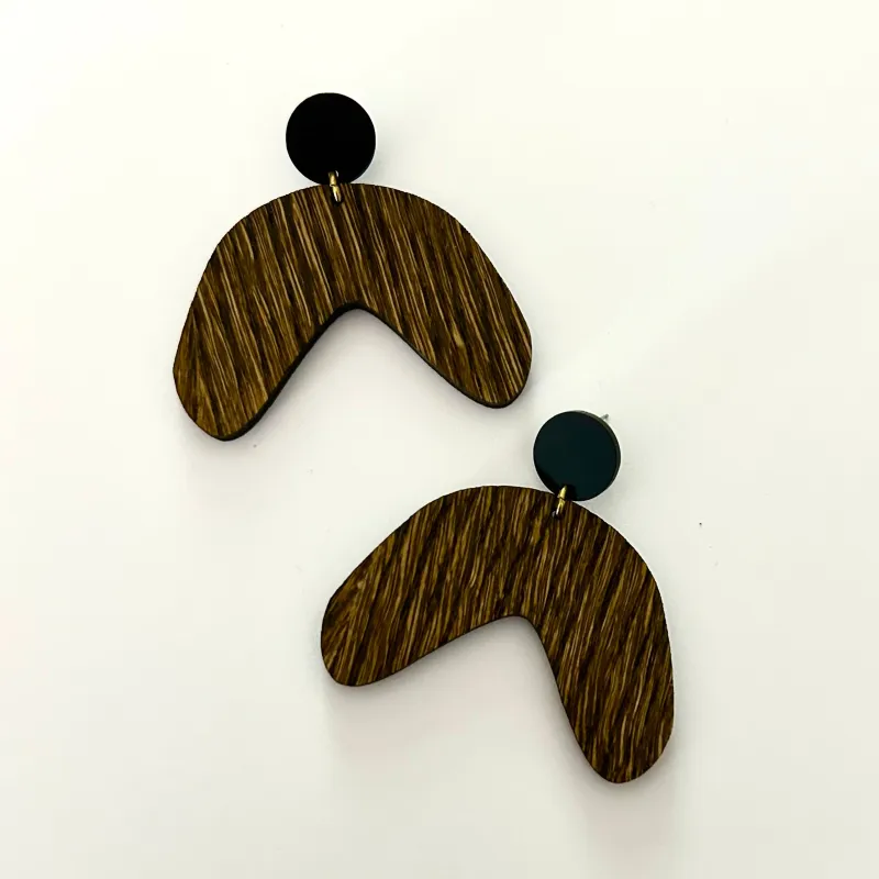 The Tilde Earrings - WOOD sold by Darlings of Denmark