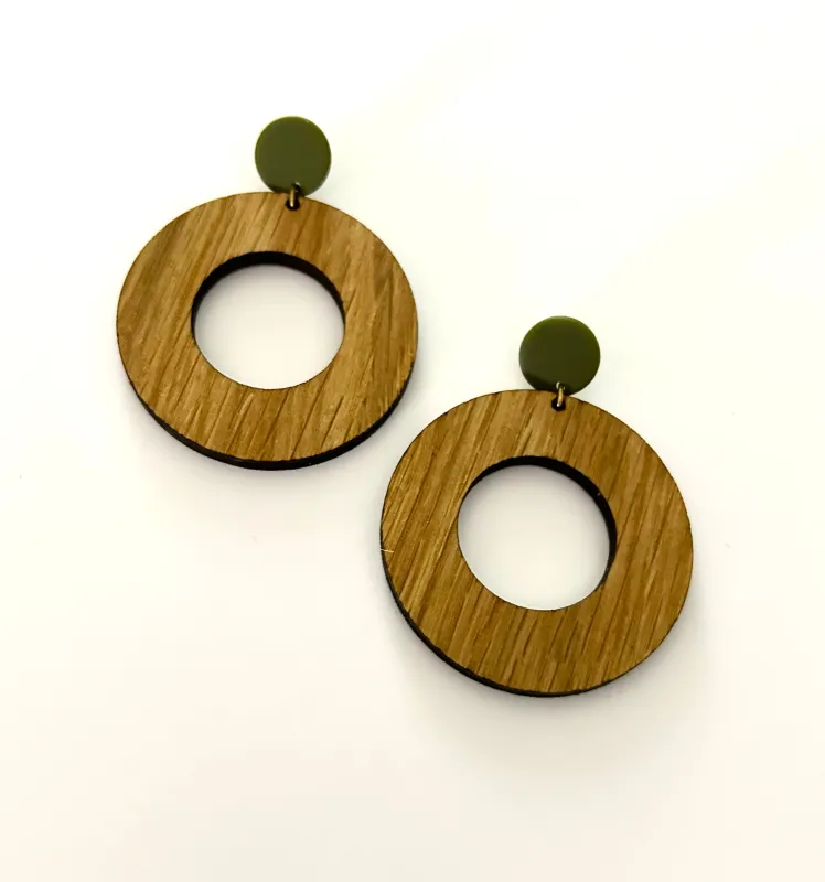 The Ida Earrings - WOOD sold by Darlings of Denmark