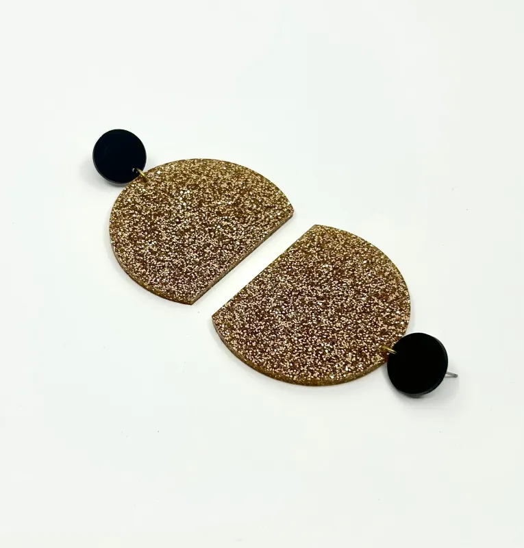 The Käla Earrings / large - GLITTER sold by Darlings of Denmark