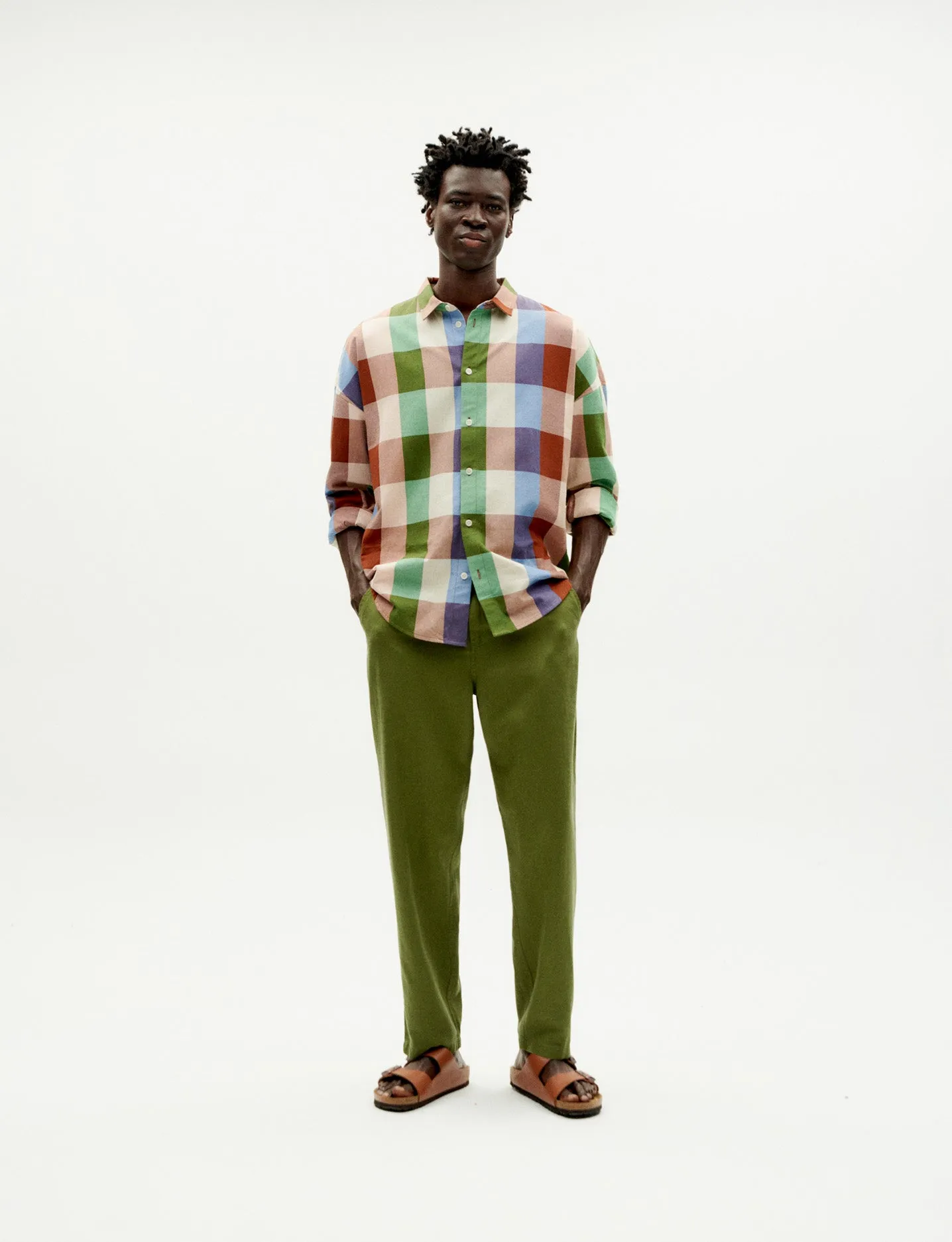 Pantalón verde Hemp Moero sold by Thinking Mu product image thumbnail 2