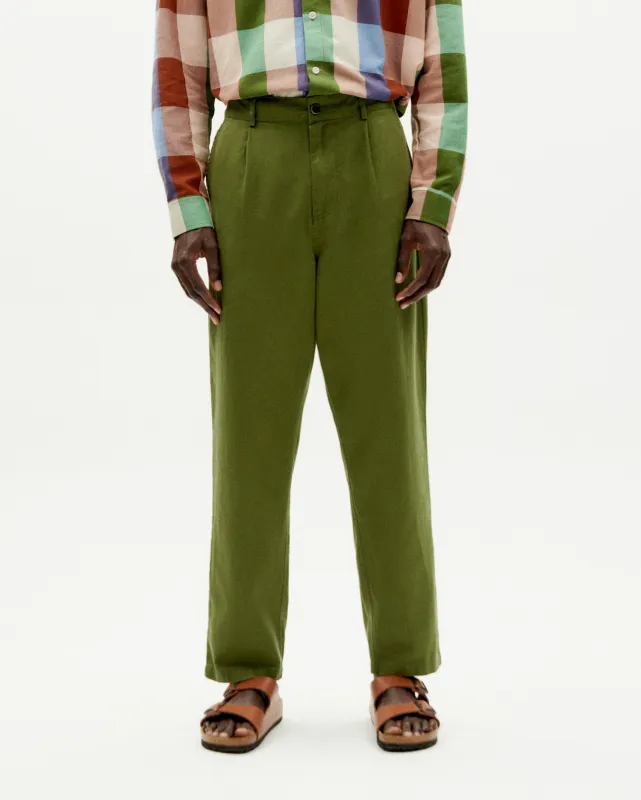 Pantalón verde Hemp Moero sold by Thinking Mu
