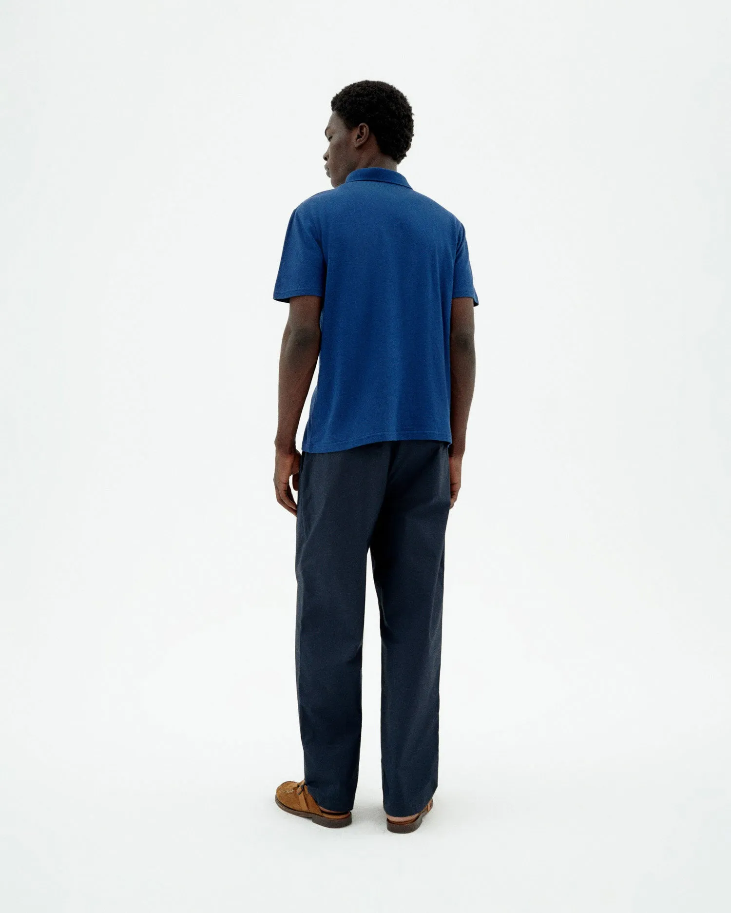 Polo azul hemp sold by Thinking Mu product image thumbnail 4