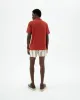 Polo rojo hemp sold by Thinking Mu