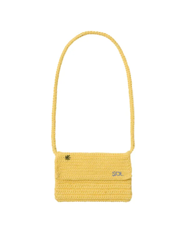 Mini bolso amarillo crochet tejido a mano sold by Thinking Mu