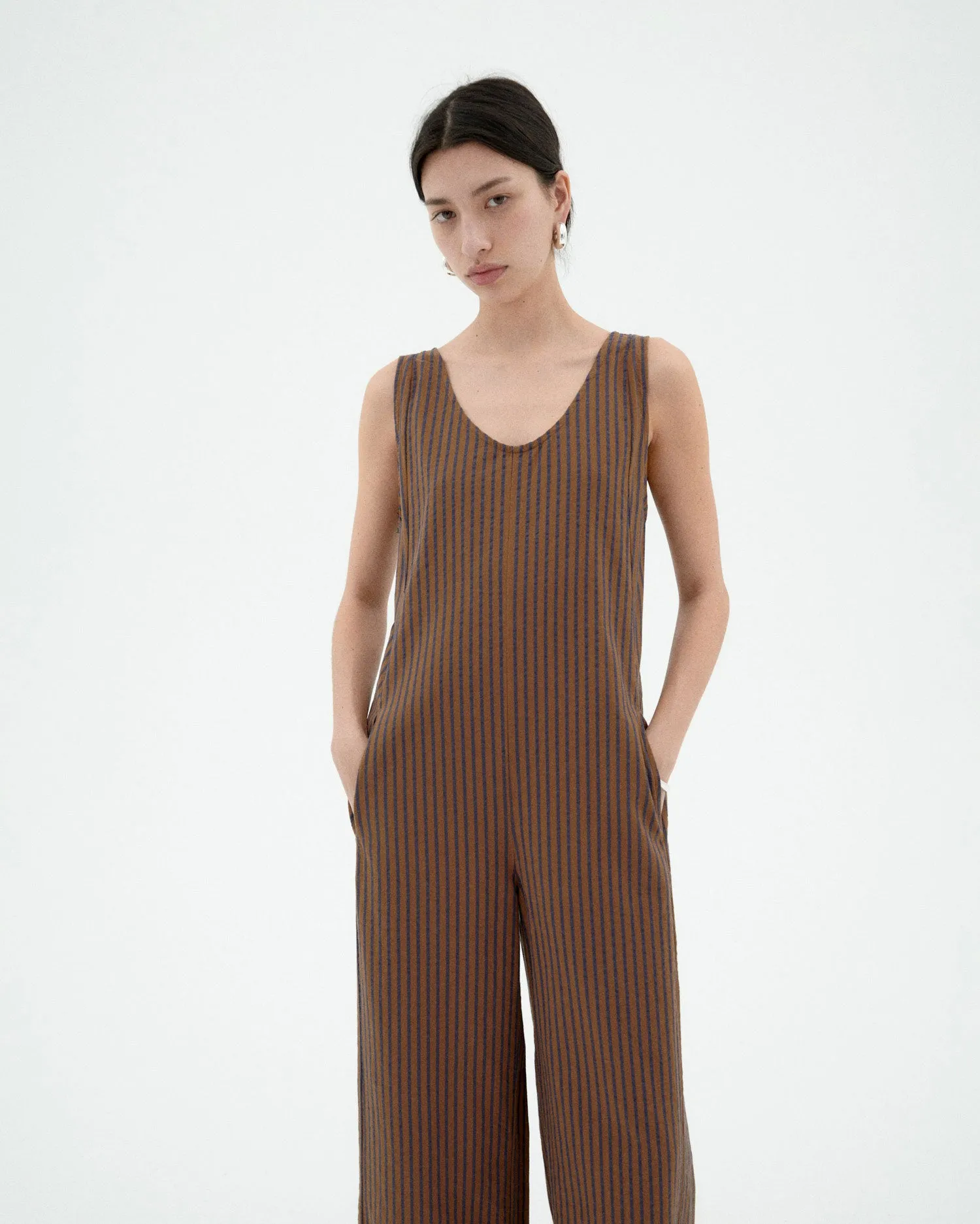 Mono loose marrón rayas Janis sold by Thinking Mu product image thumbnail 4