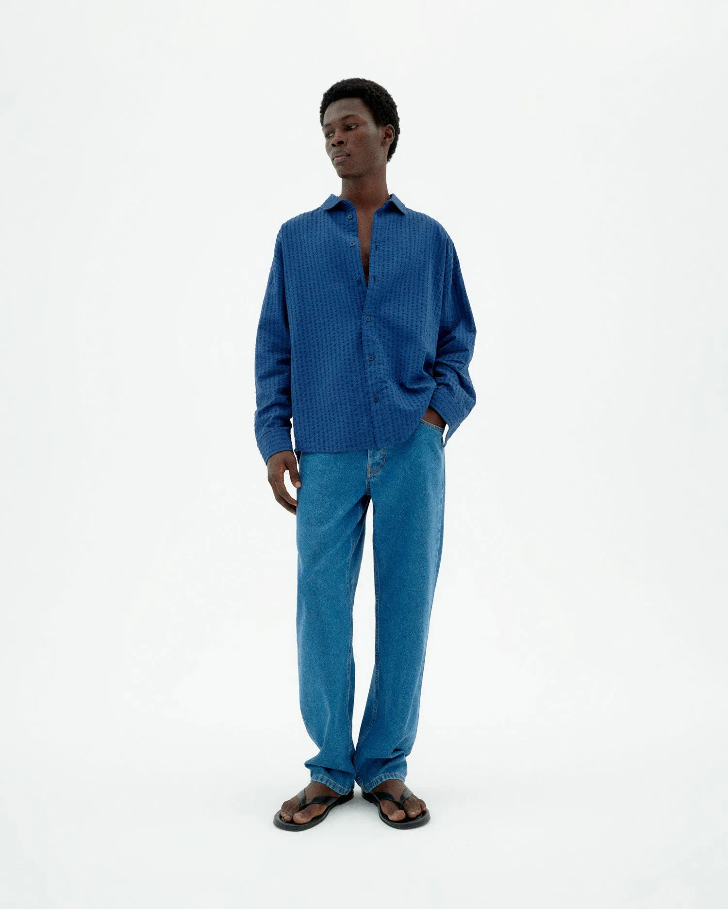 Camisa seersucker Haru sold by Thinking Mu product image thumbnail 2