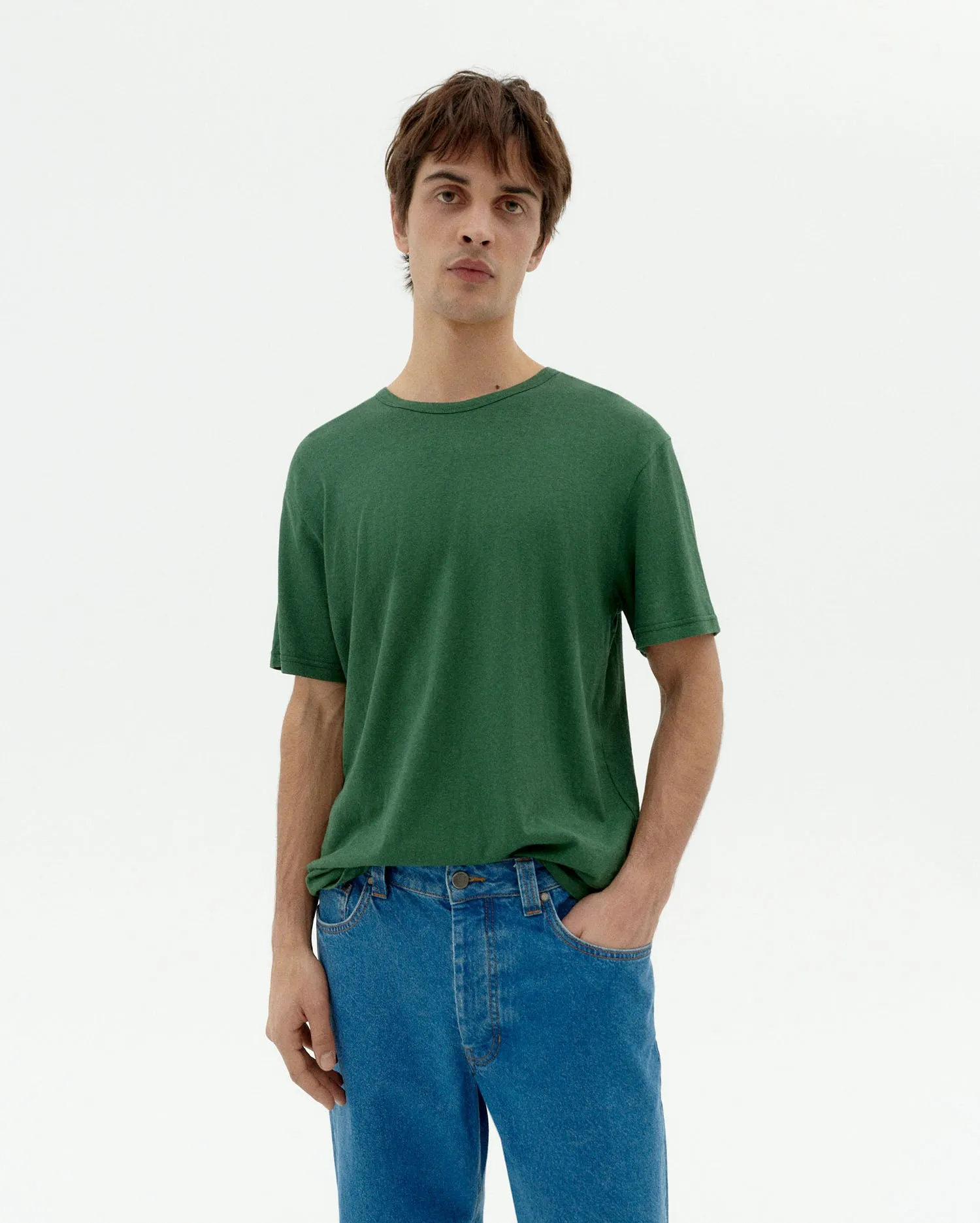 Camiseta verde hemp sold by Thinking Mu