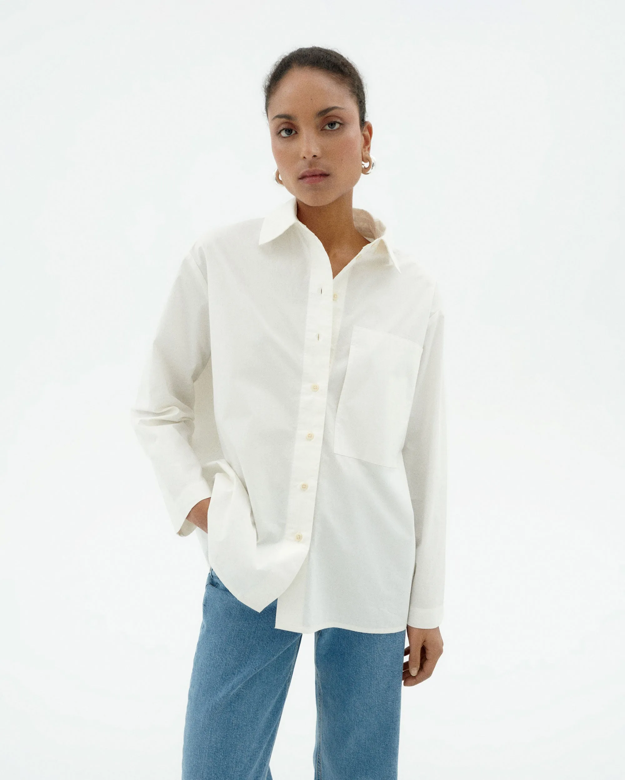 Blusa blanca Marcelle sold by Thinking Mu