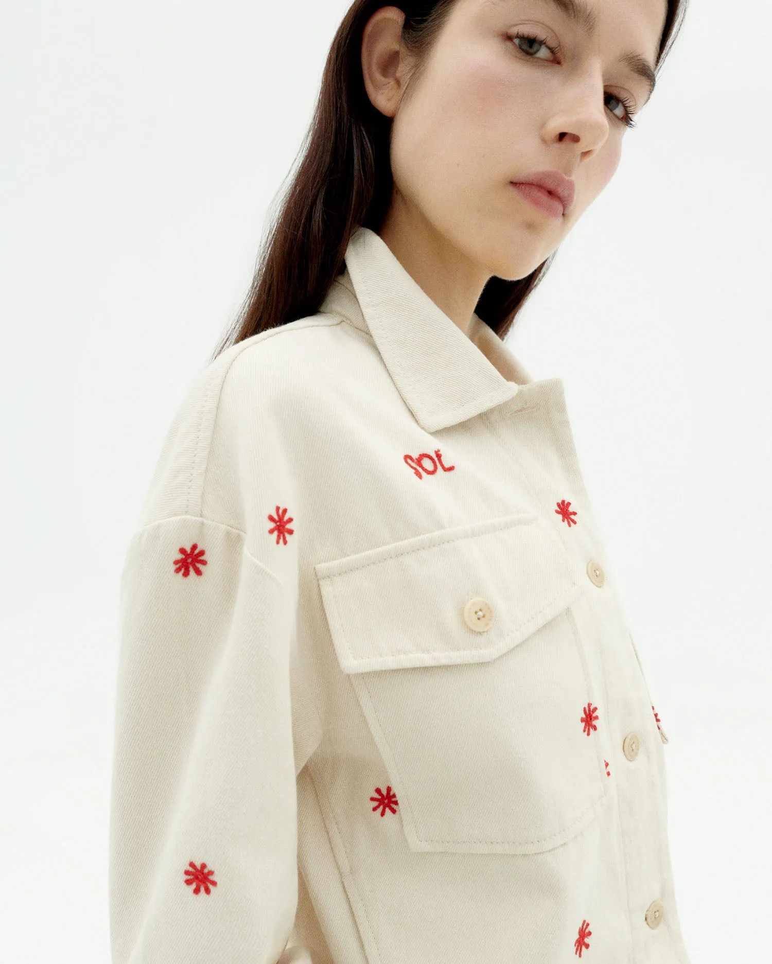 Chaqueta cruda bordada a mano Frans sold by Thinking Mu product image thumbnail 3