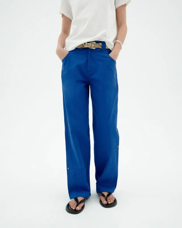 Pantalón recto azul Perle sold by Thinking Mu