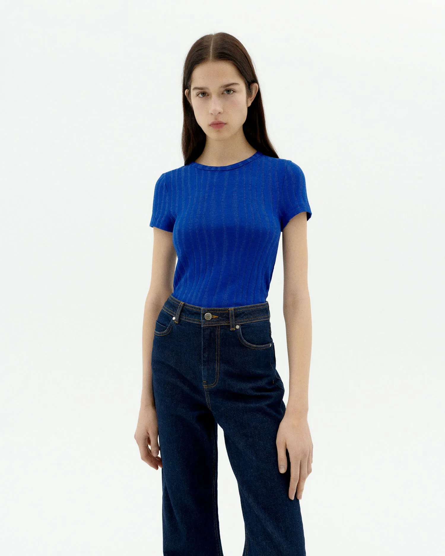 Top punto azul Ecovero Rue sold by Thinking Mu